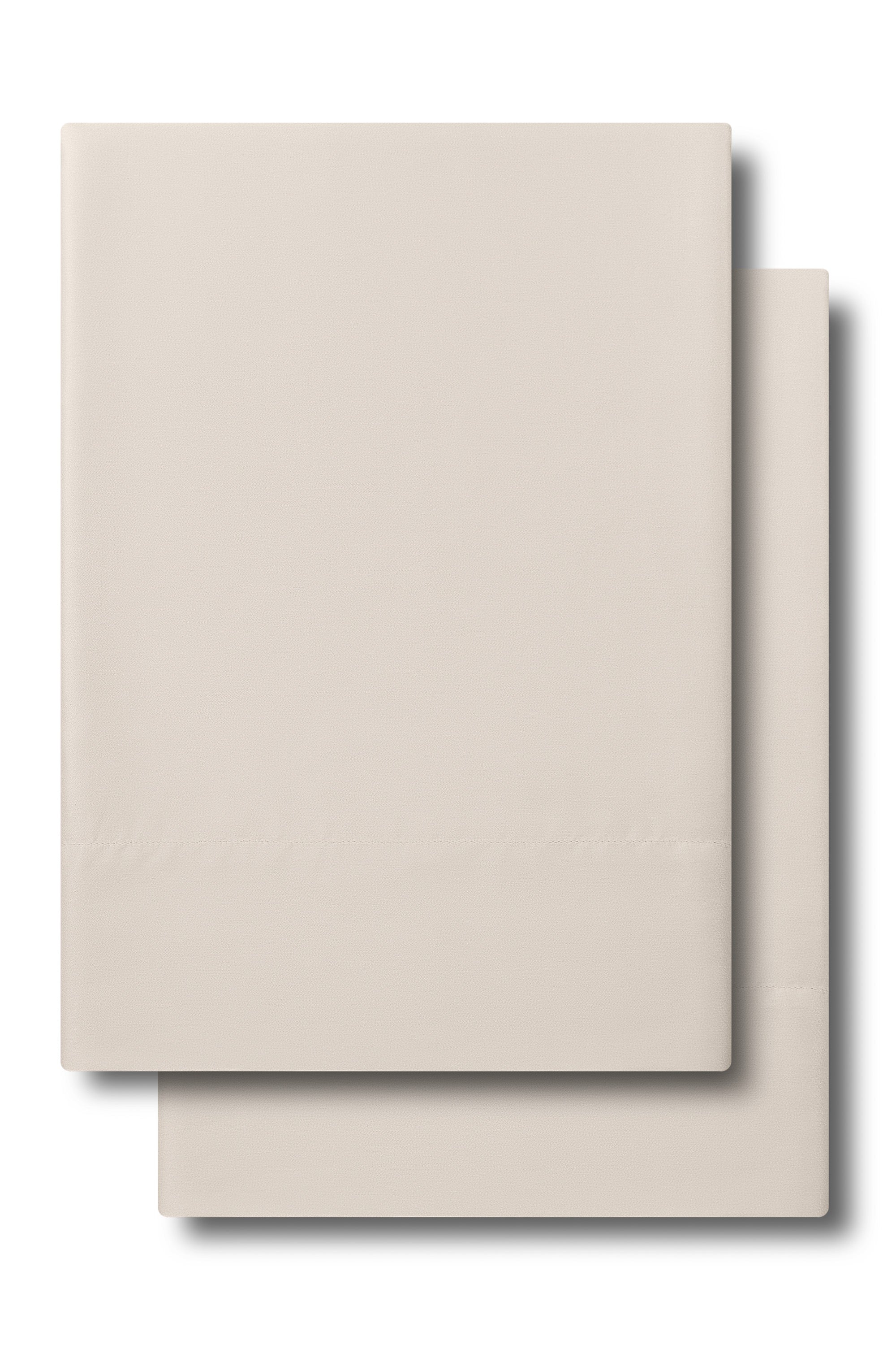 Product photo of the Bamboo Sateen Pillowcase Set in Sand Stone on a white background