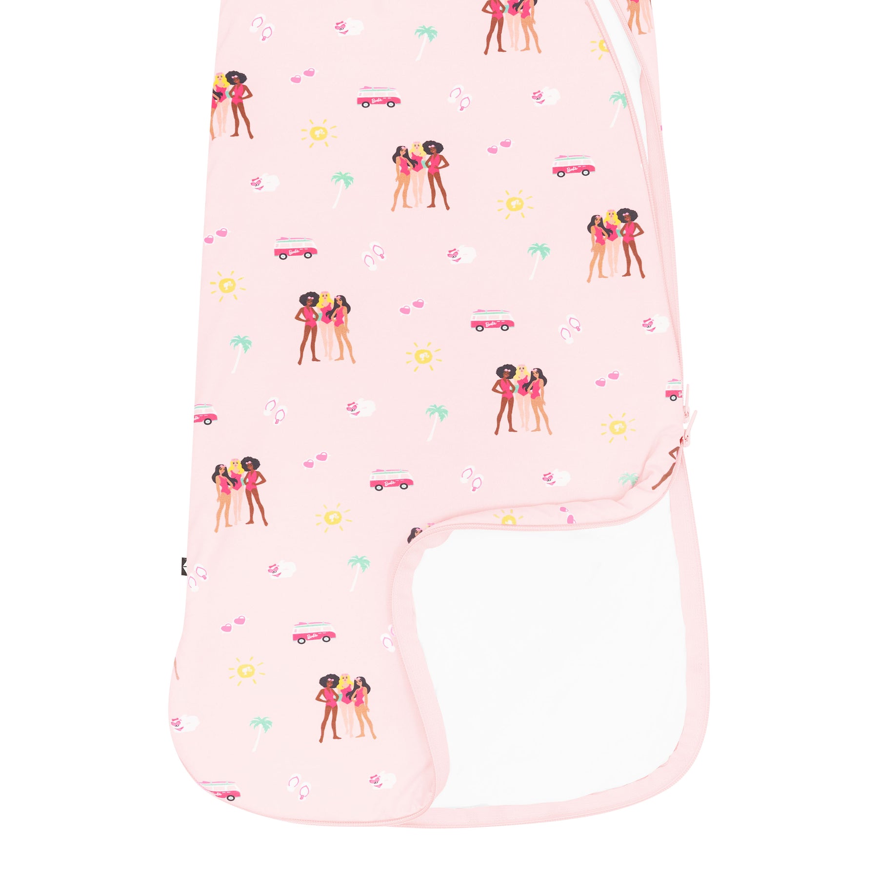 Sleep Bag in Barbie™ Beach 1.0 shown unzipped