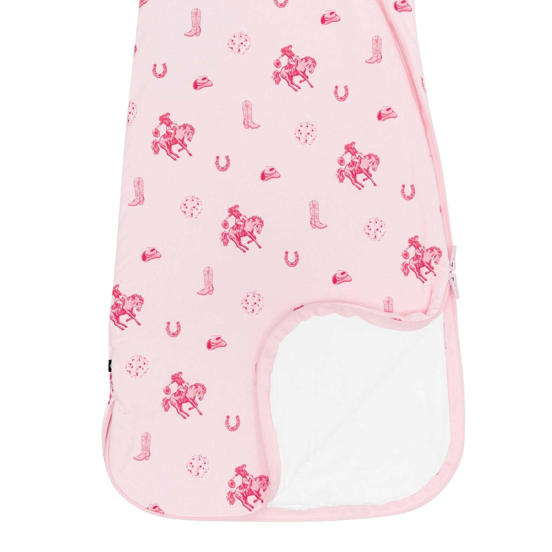 Double zipper shown on the Sleep Bag in Disco Cowgirl 1.0