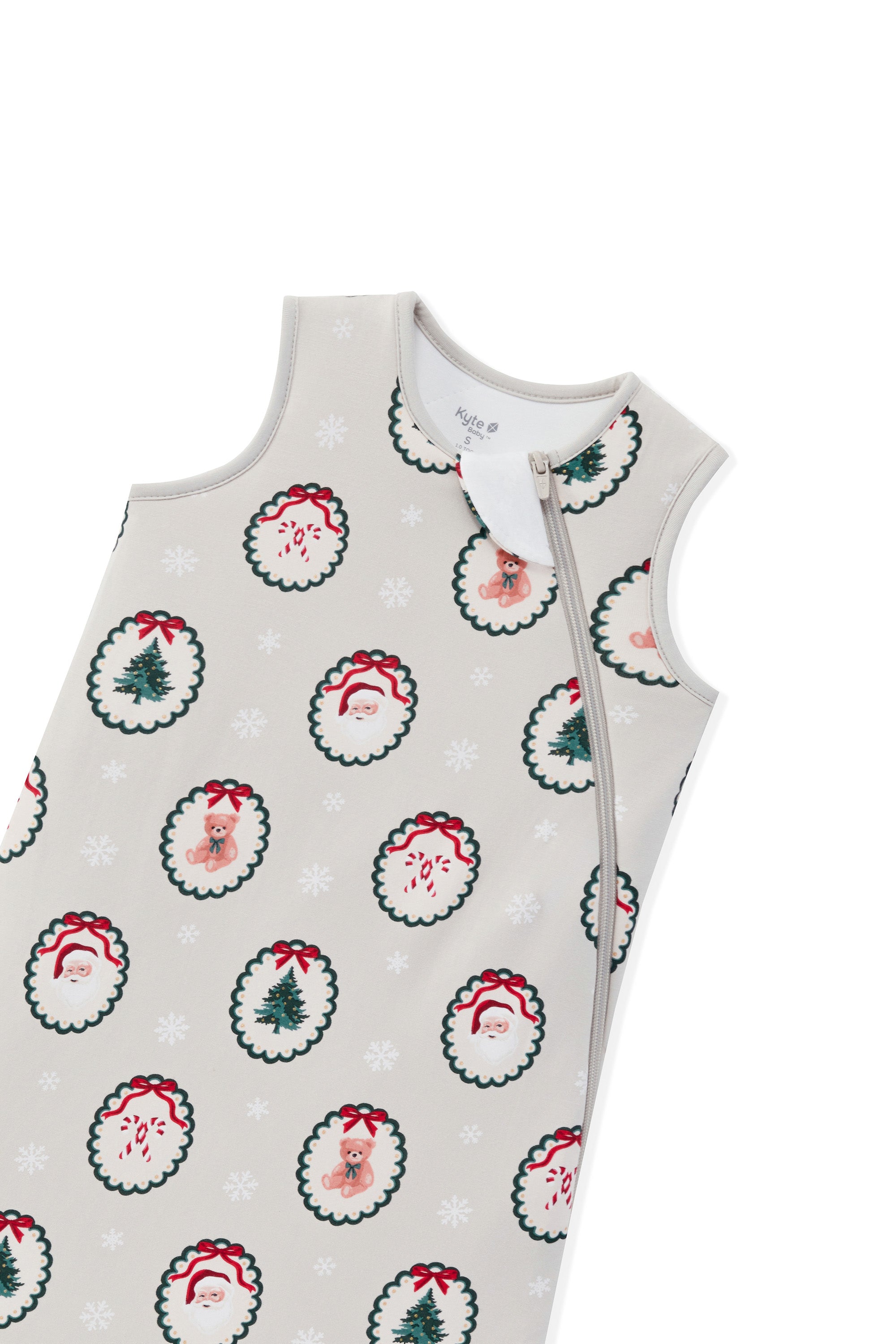 Sleep Bag in Holiday Medallion 1.0 print with zipper garage on a white background