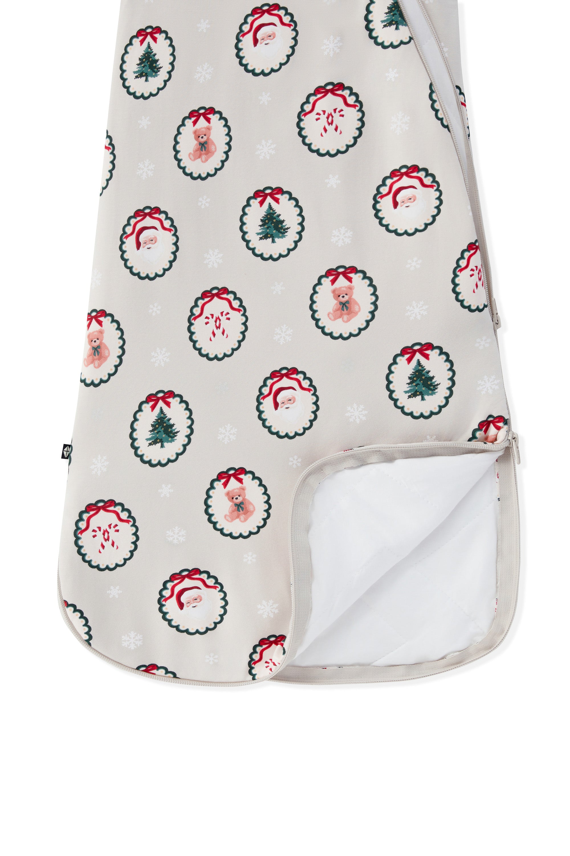 Sleep Bag in Holiday Medallion 1.0 print with dual zipper on a white background