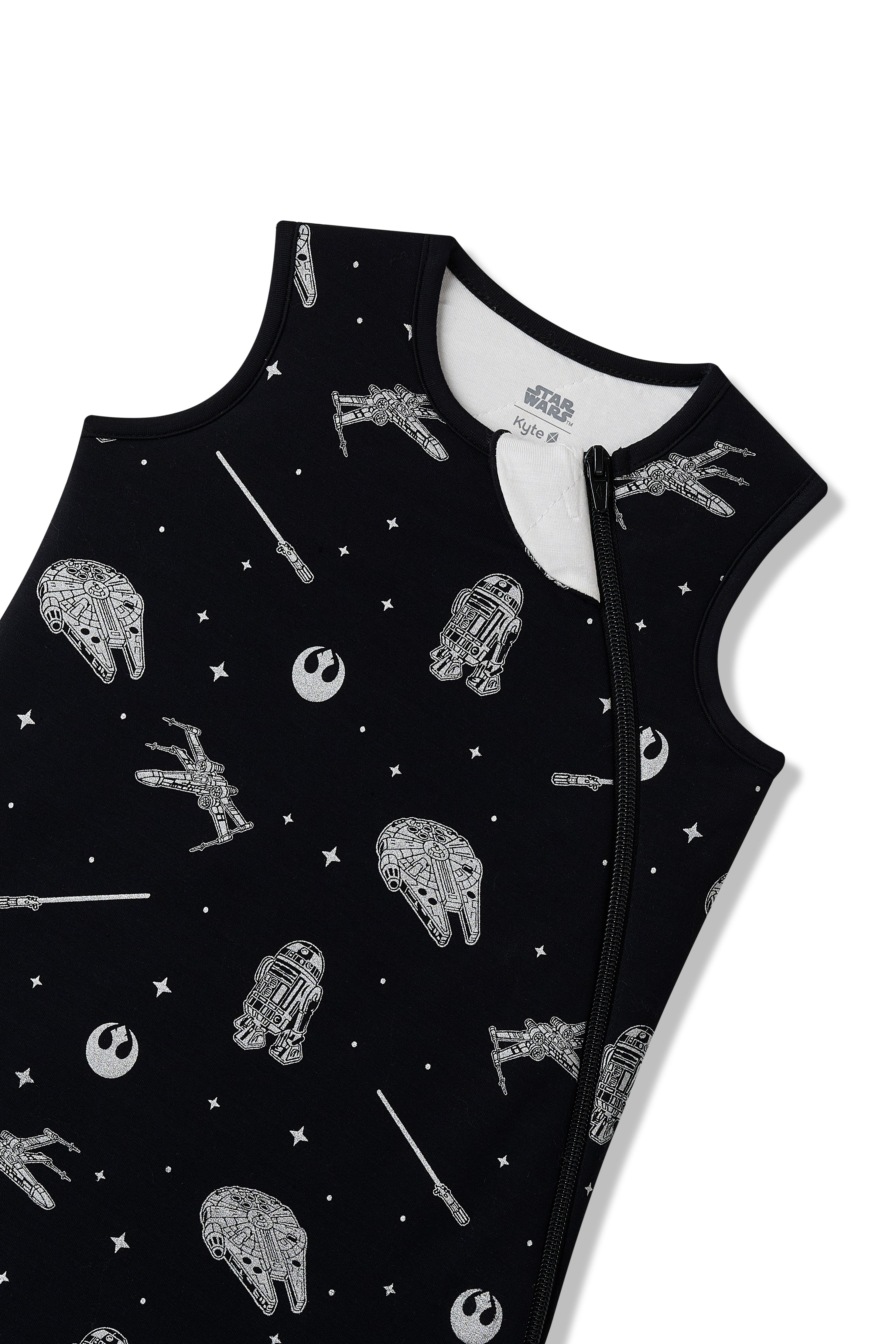 Close up of the zipper garage and top zipper on the Sleep Bag in STAR WARS™ 1.0