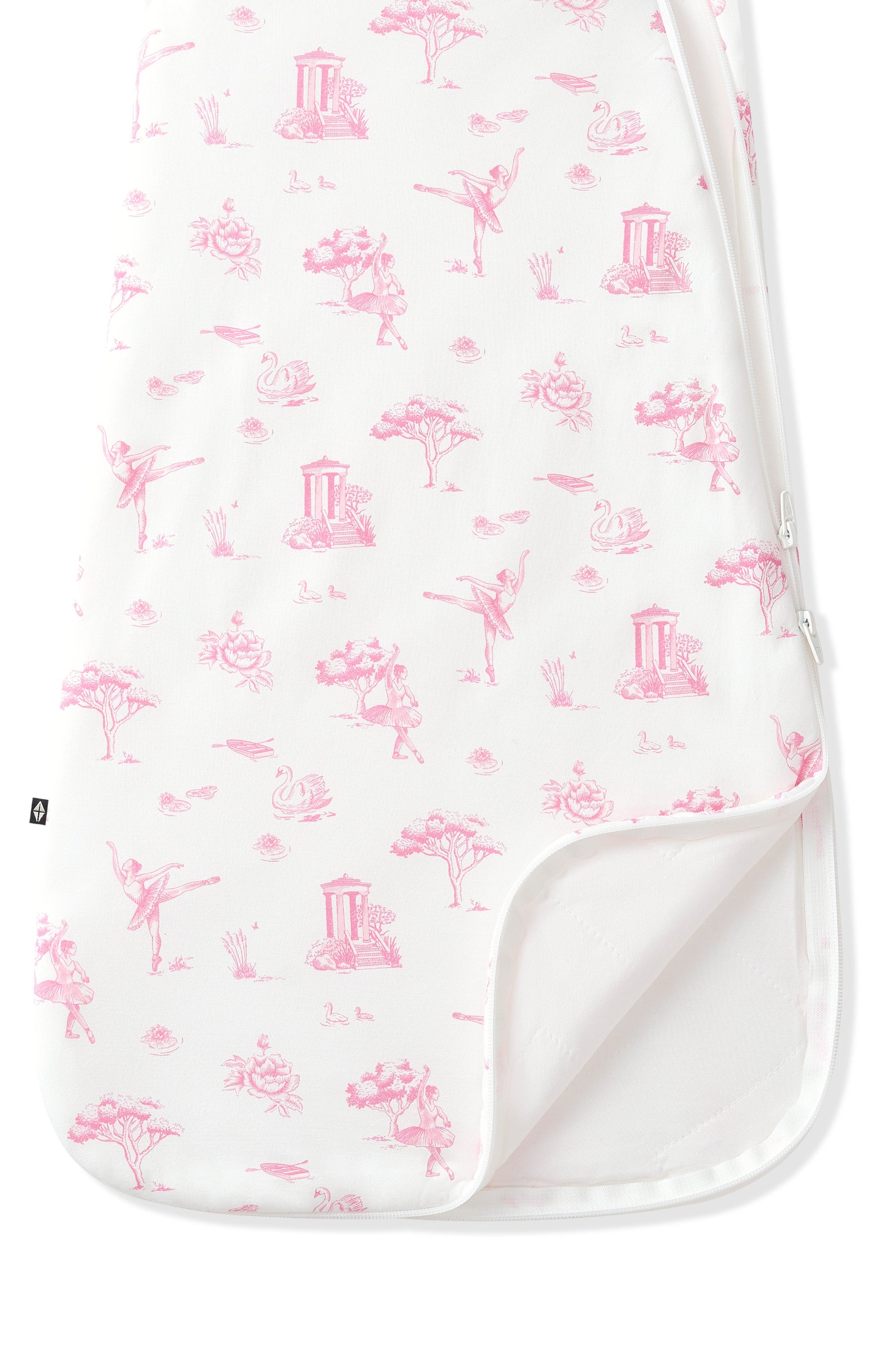 Double zipper shown on the Sleep Bag in Toile Ballet 1.0