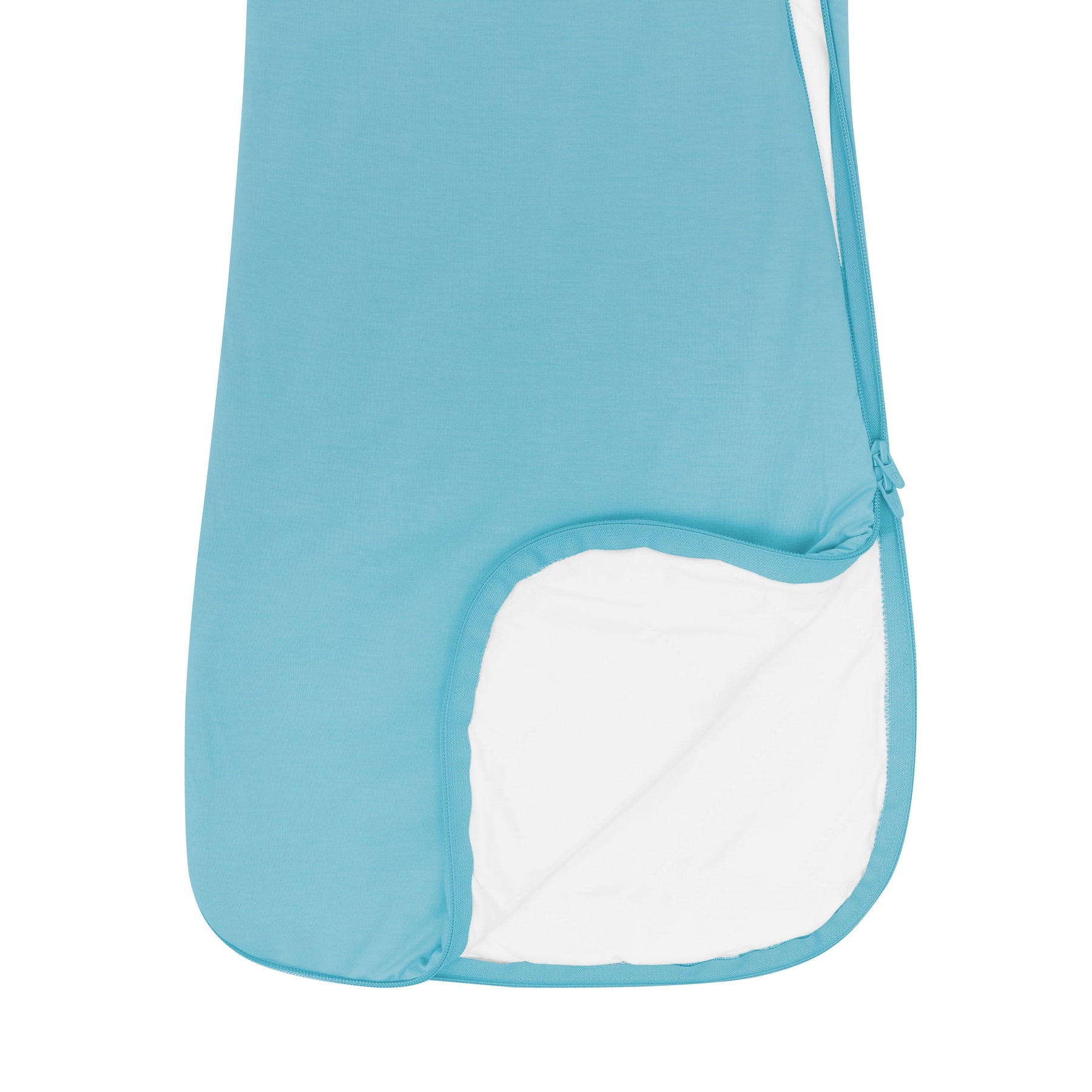 Kyte Baby Sleep Bag in Makai 1.0  showing dual zipper