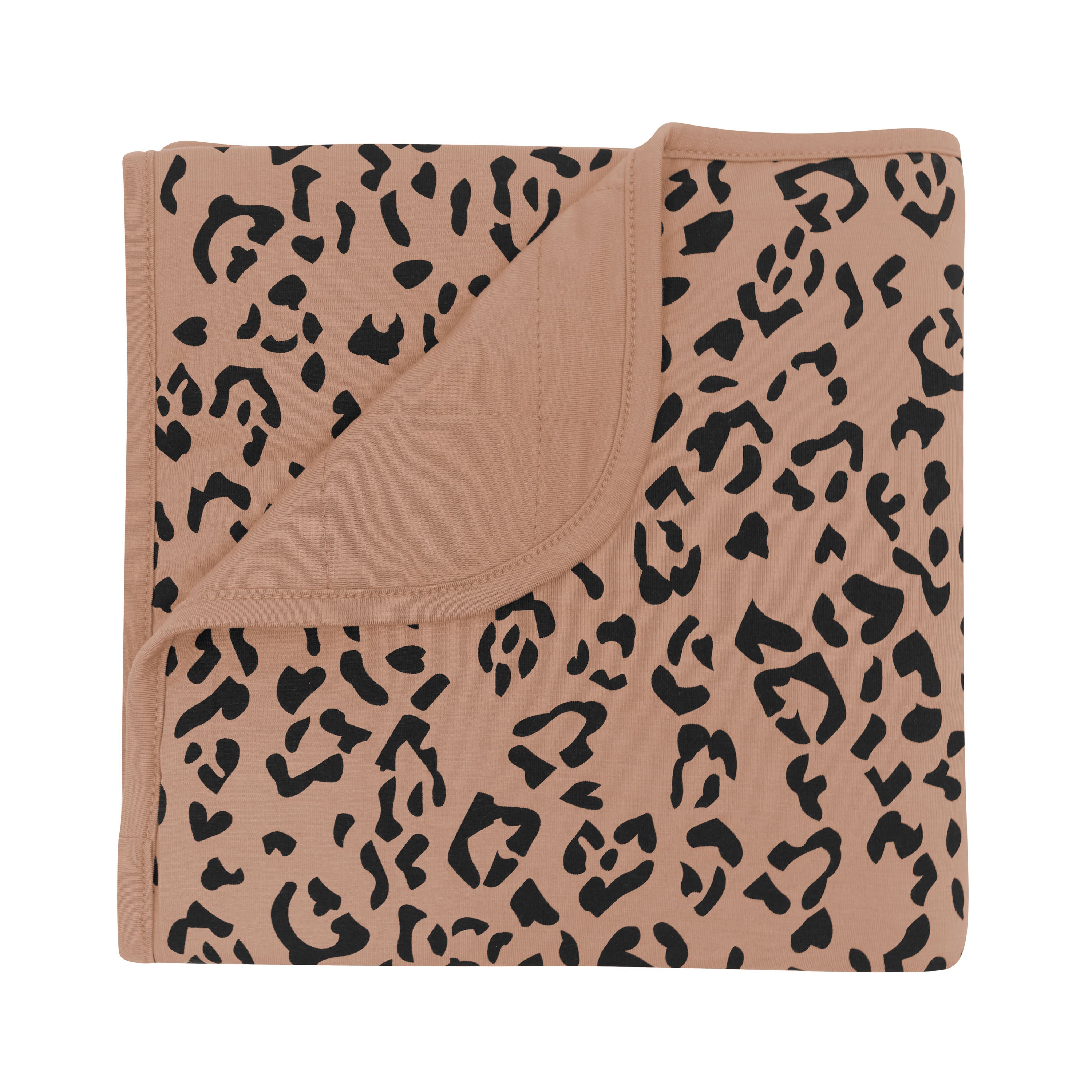 Quilted Baby Blanket in Latte Leopard