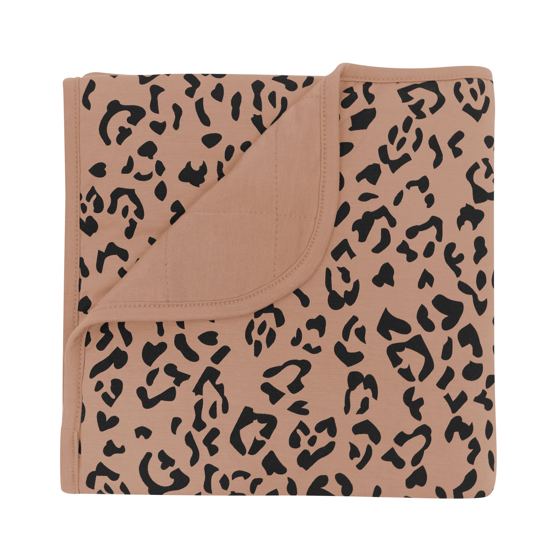 Quilted Baby Blanket in Latte Leopard
