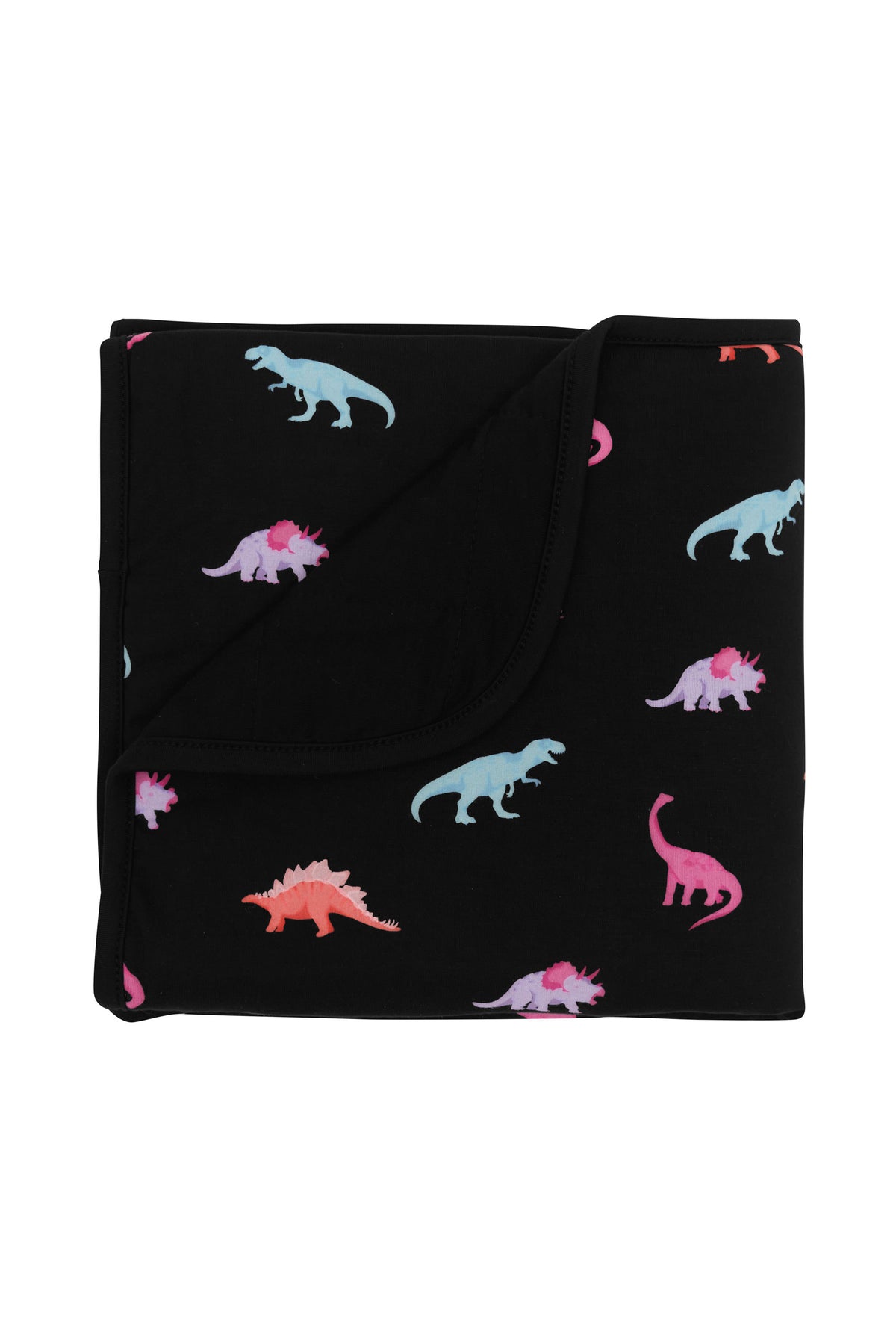 Dinosaur baby blanket in Midnight Roar