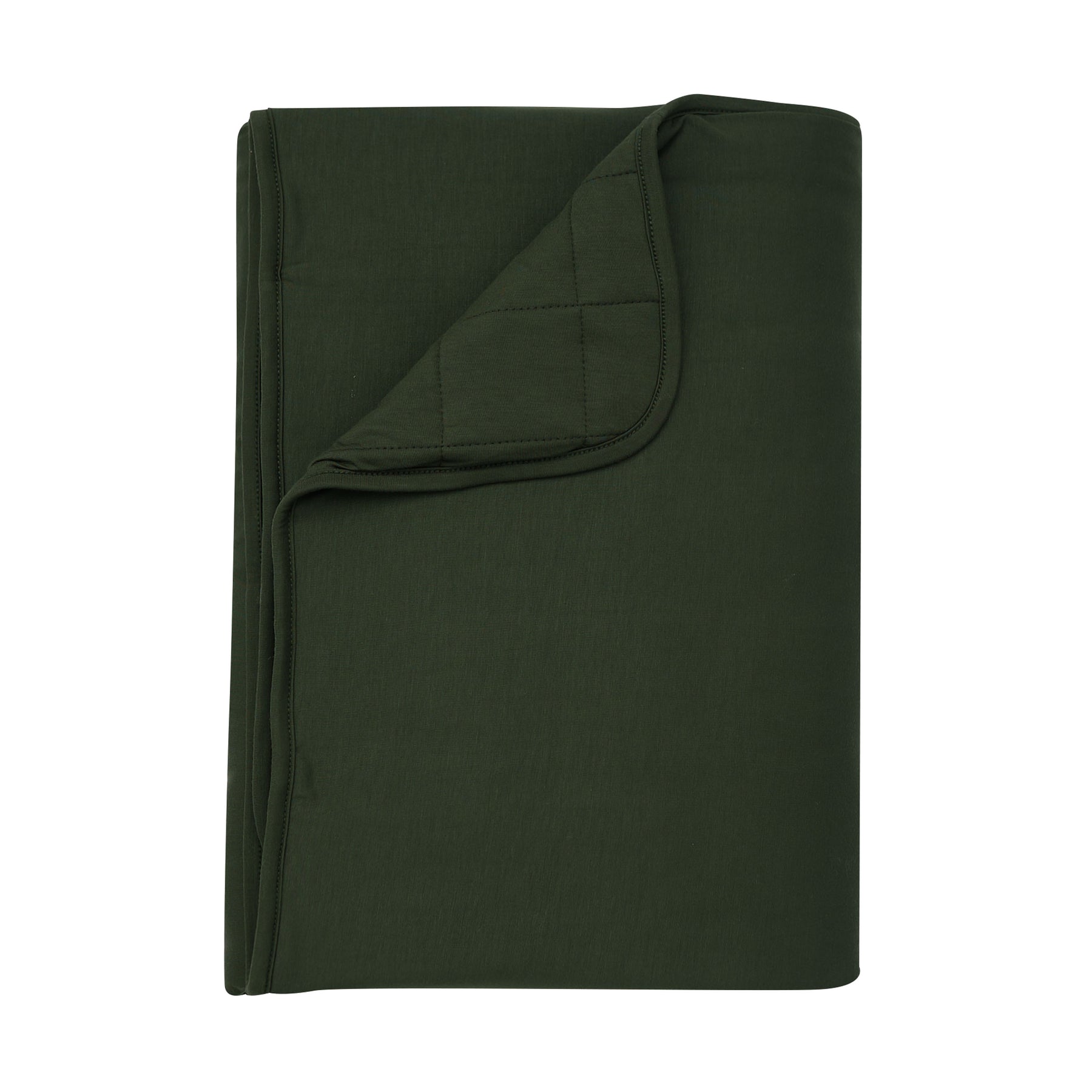 Product photo of the Toddler Blanket in Fir 2.5 with a corner flipped down