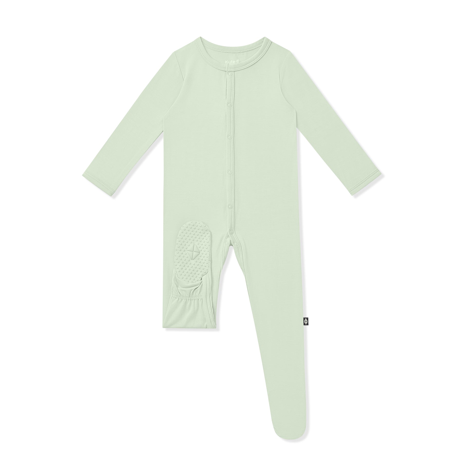 Foot pad of the Footie in Basil shown