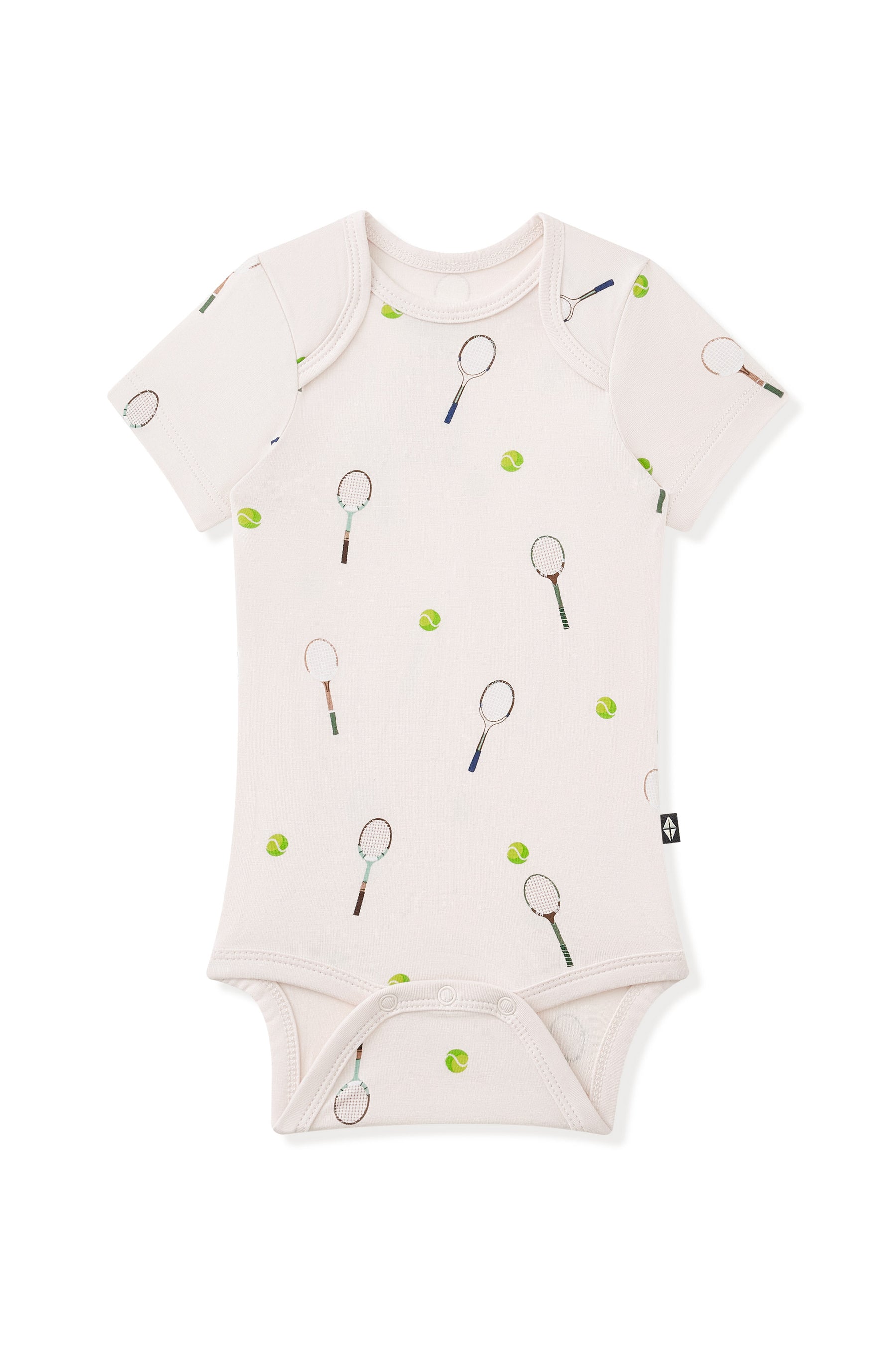 Bodysuit in Tennis print on a white background