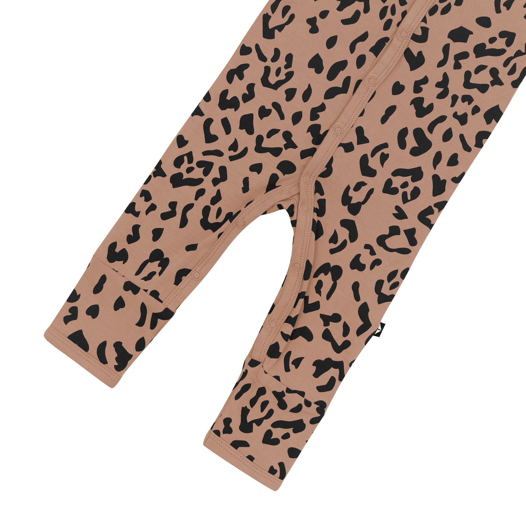 Snaps on leopard romper pajamas