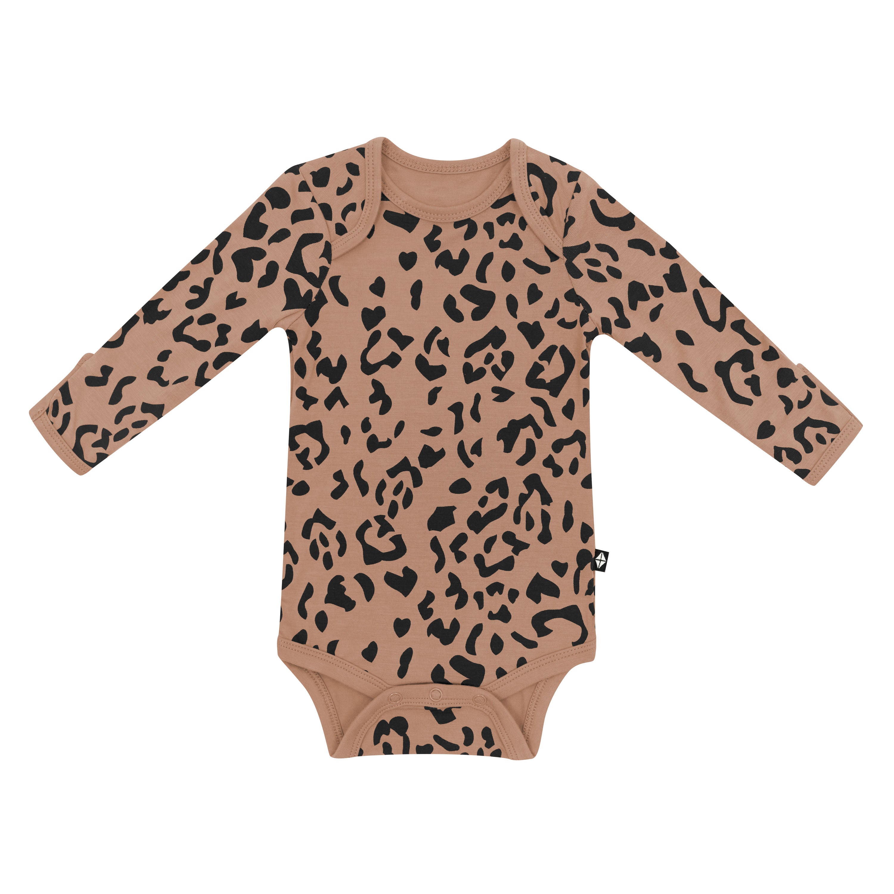Product photo of the Long Sleeve Bodysuit in Latte Leopard