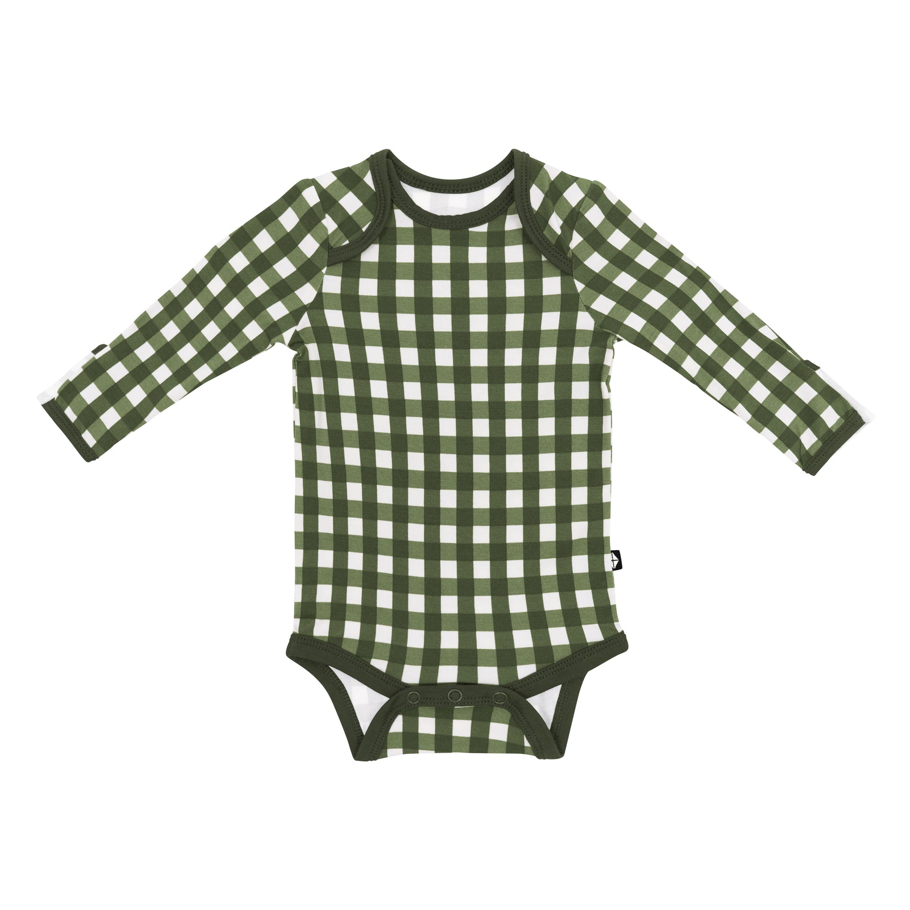 Product photo of the Long Sleeve Bodysuit in Gingham Fir
