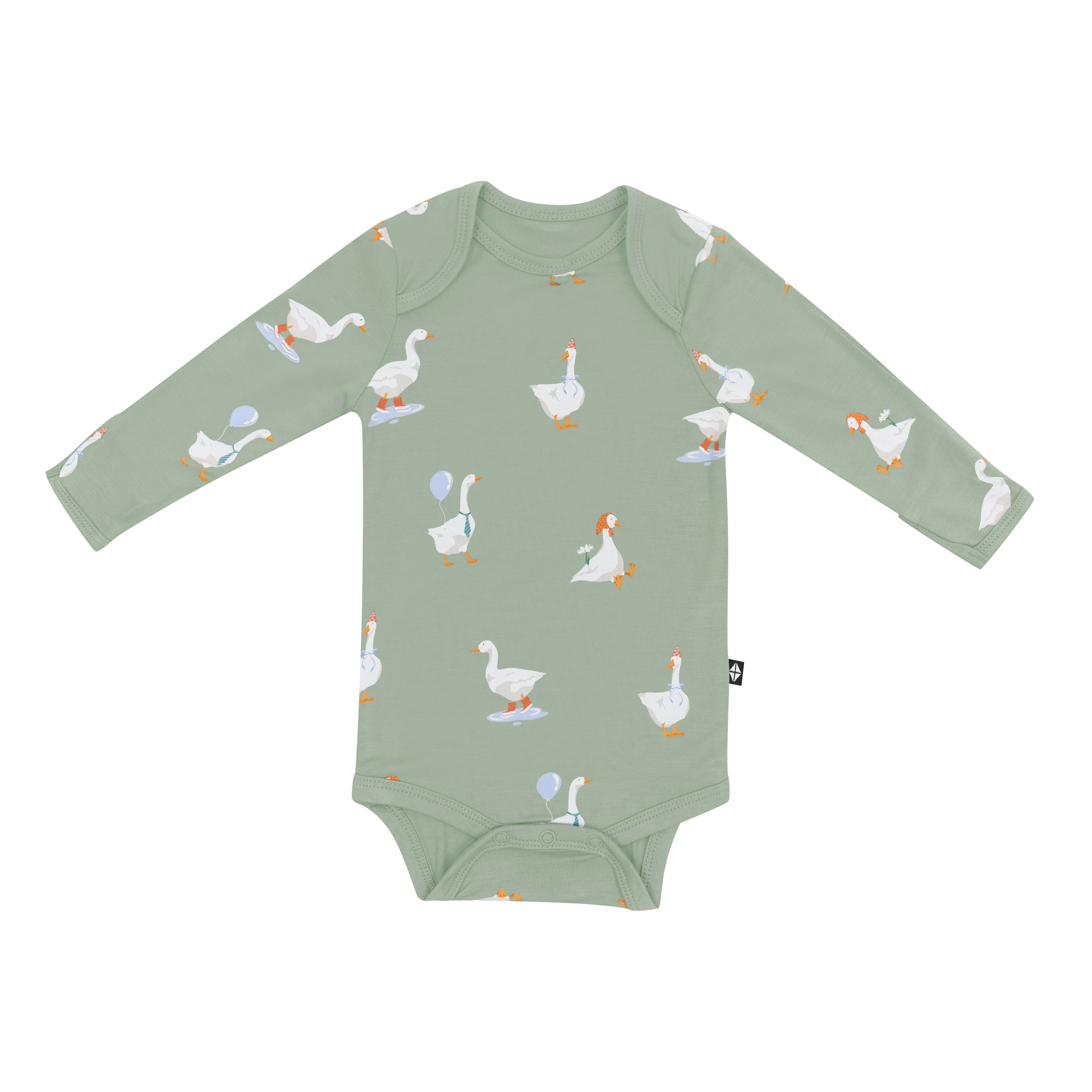 Product photo of the Long Sleeve Bodysuit in Silly Goose
