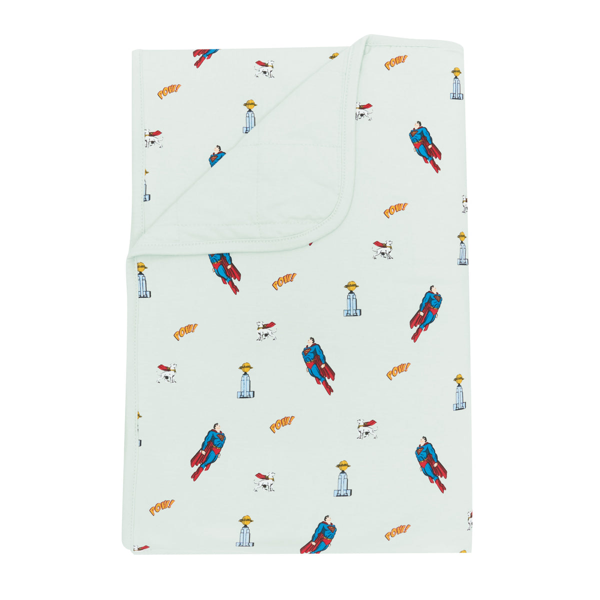 Toddler Blanket in Superman™ 1.0 with Dew green colored backing