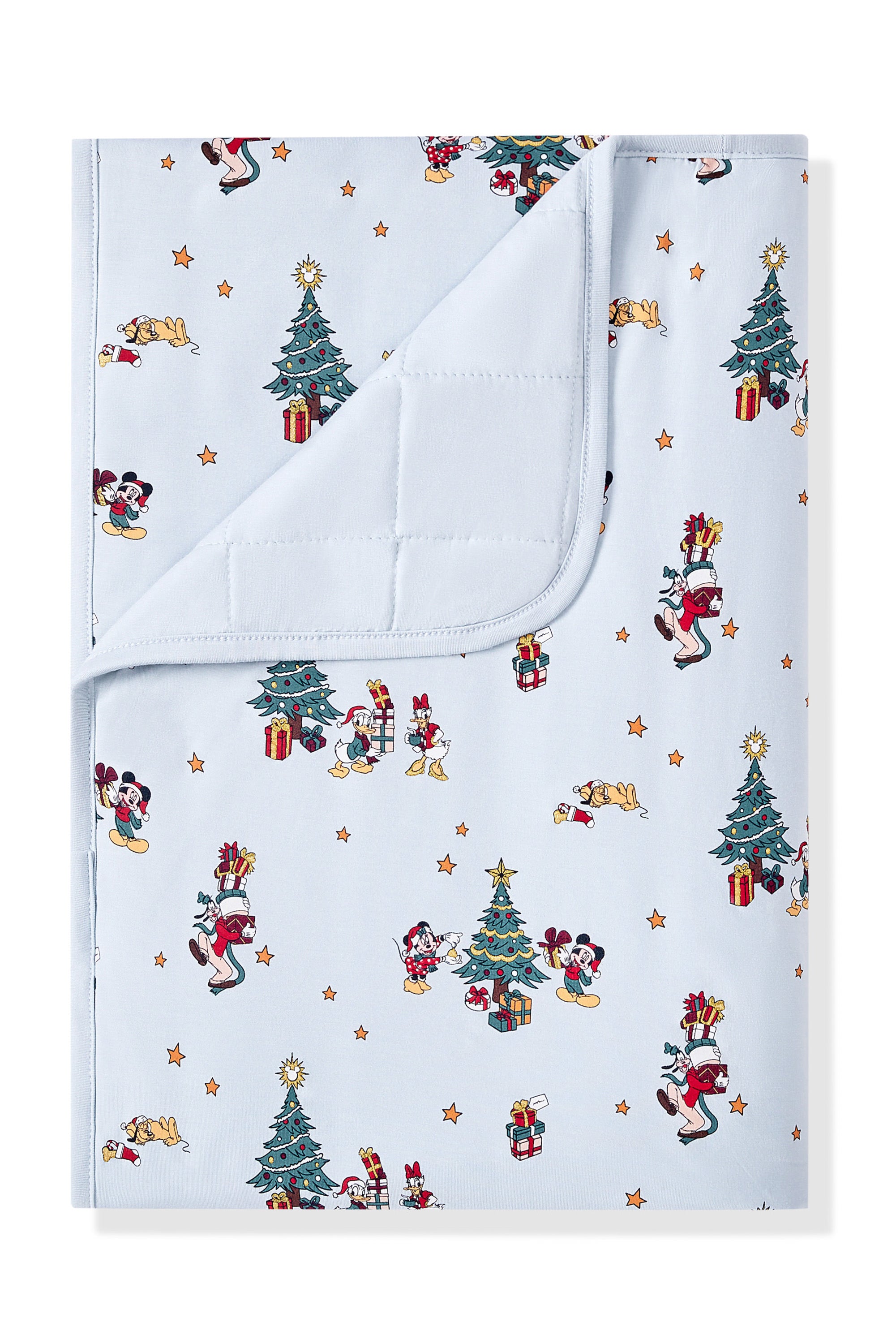 Toddler Blanket in Mickey & Friends Christmas 1.0 print on a white background