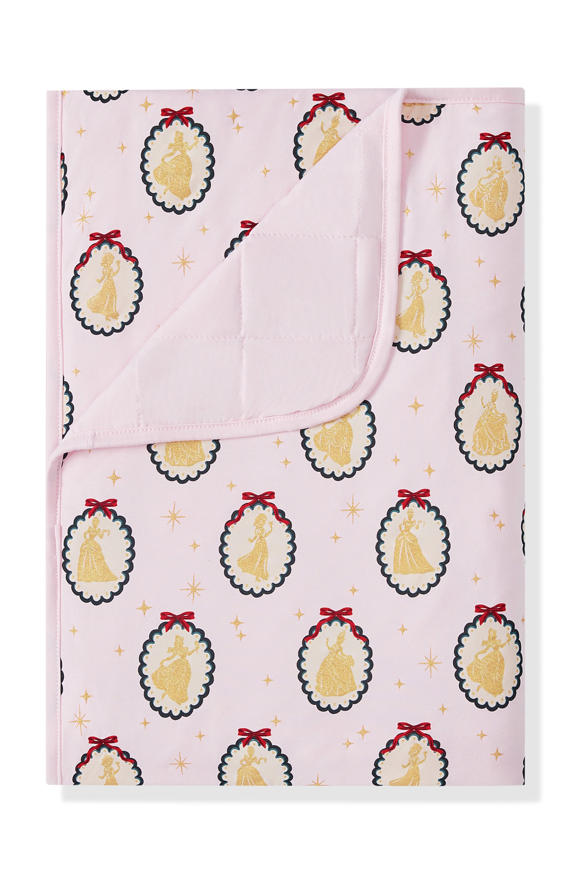 Toddler Blanket in Princess Holiday Portraits 1.0 print on a white background