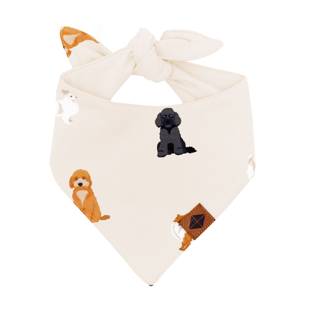 Dog Bandana in Fluffy Dog front