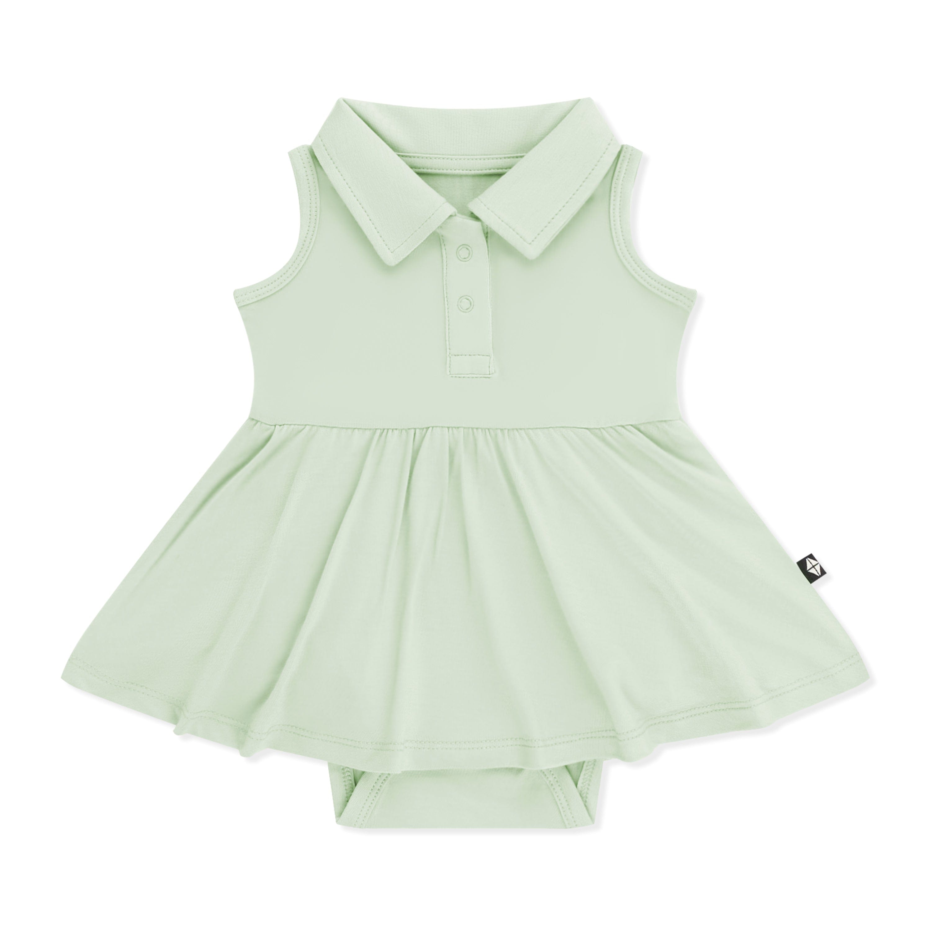 Product photo of the Polo Bodysuit Dress in Basil