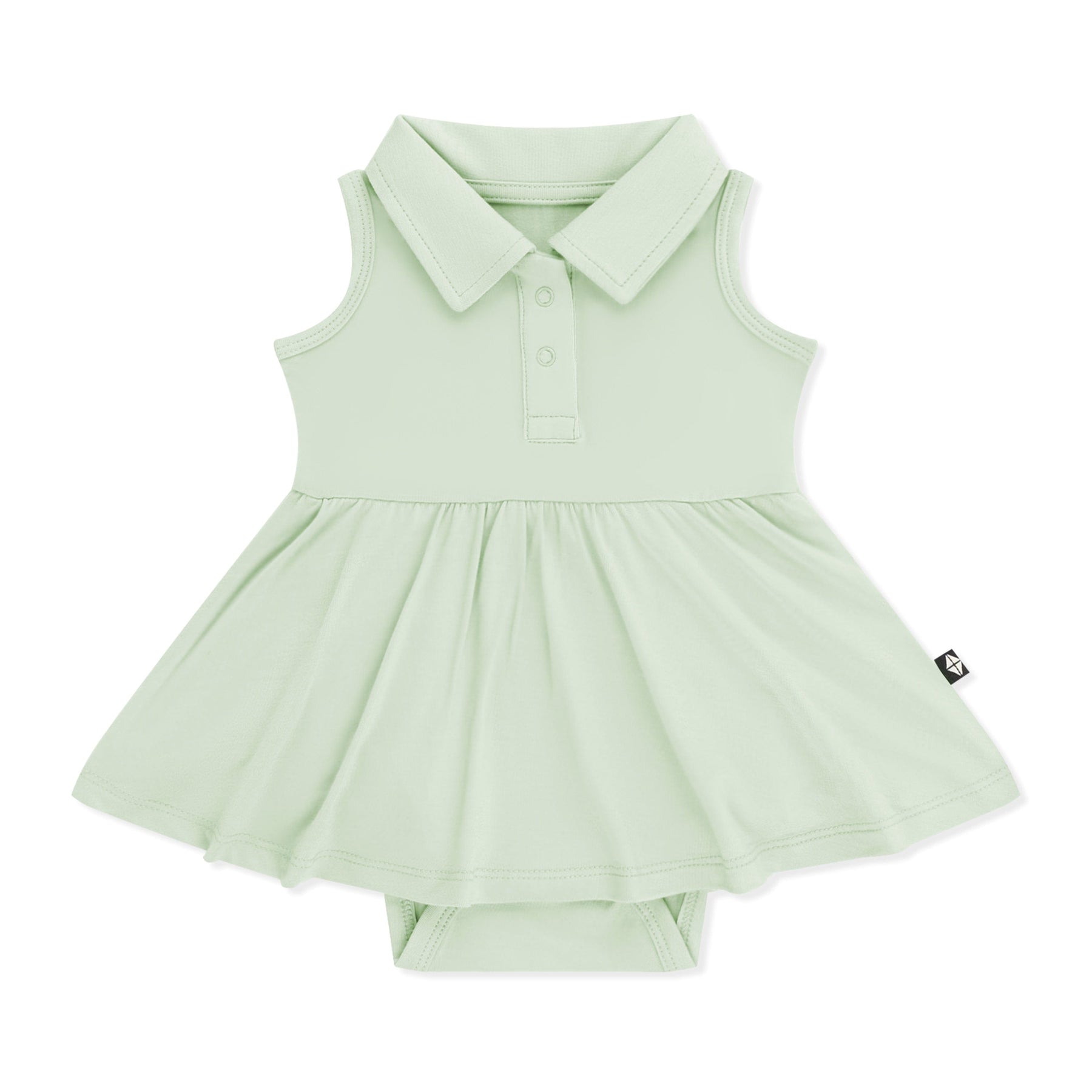 Bamboo Polo Bodysuit Dress in Basil Green by Kyte Baby | Size 3-6 Months Bamboo Polo Bodysuit Dress in Basil Green by Kyte Baby | Size 3-6 Months