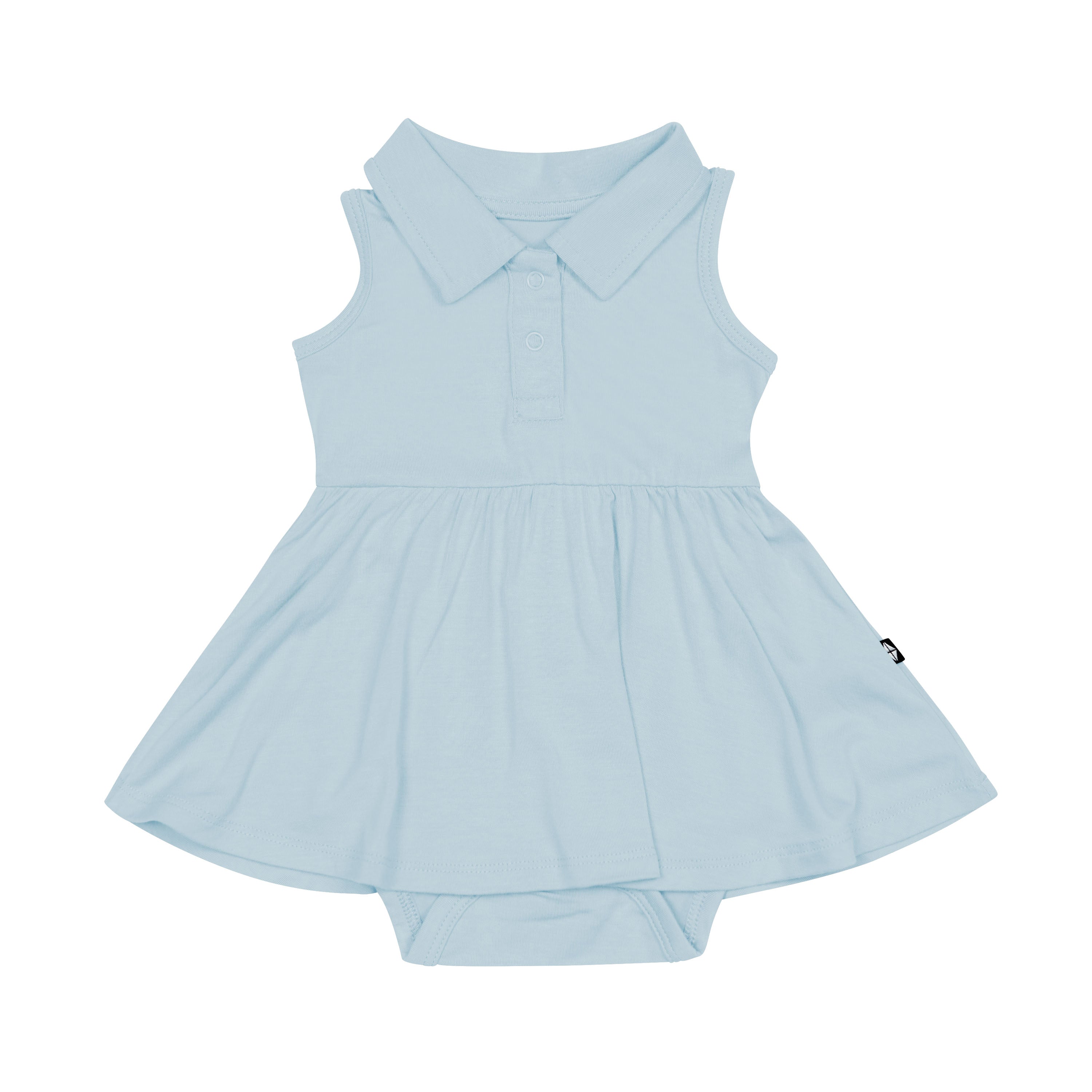 Flat lay of Polo Bodysuit Dress in Fog
