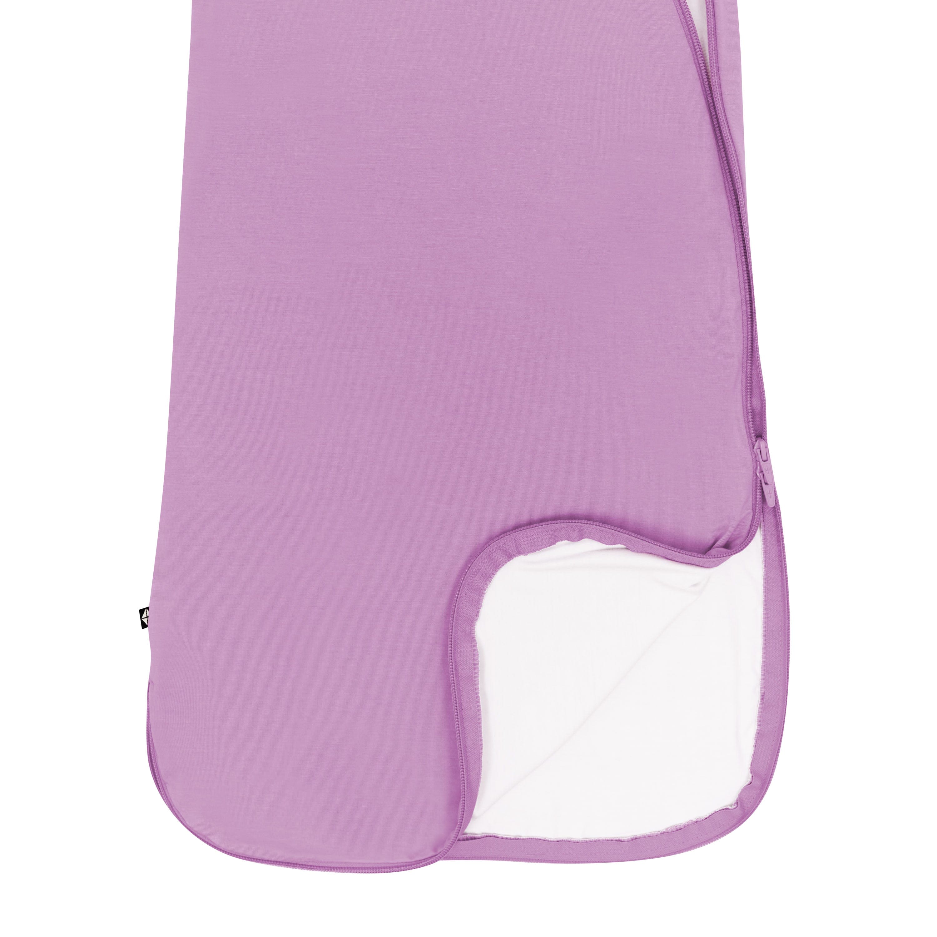 Kyte Baby Sleep Bag in Poi 0.5 showing dual zipper