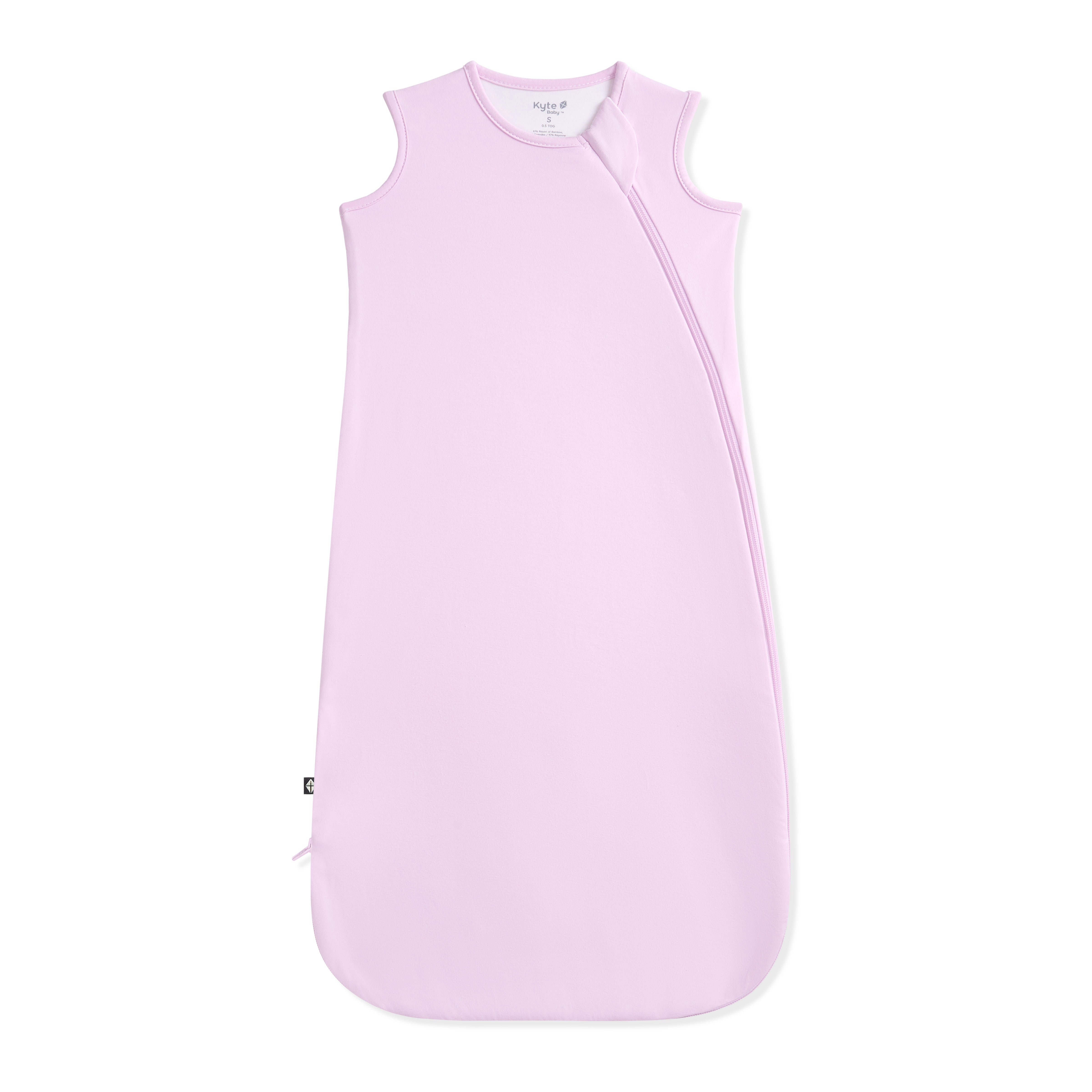 Purple baby 0.5 tog sleep bag on a white background