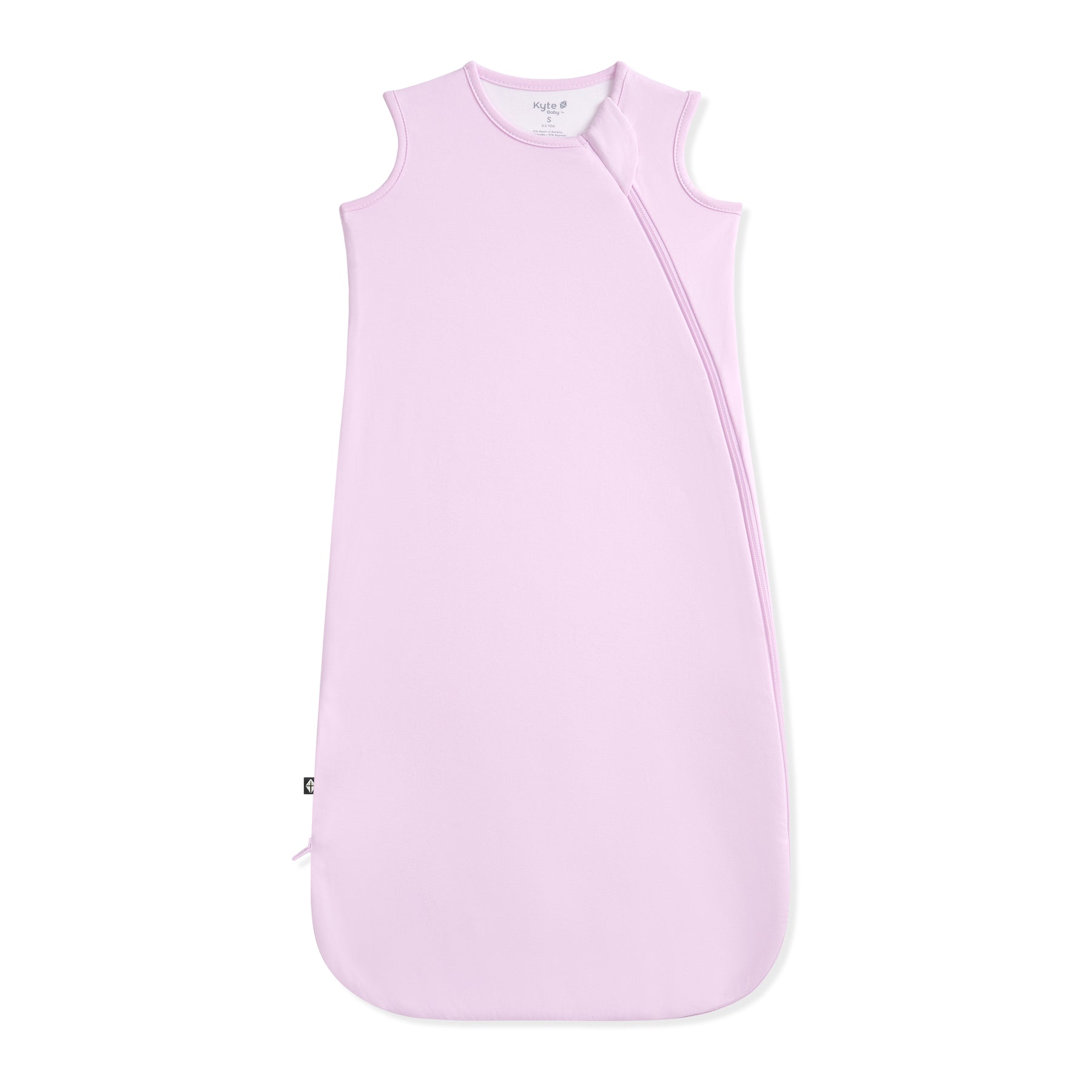 Purple baby 0.5 tog sleep bag on a white background