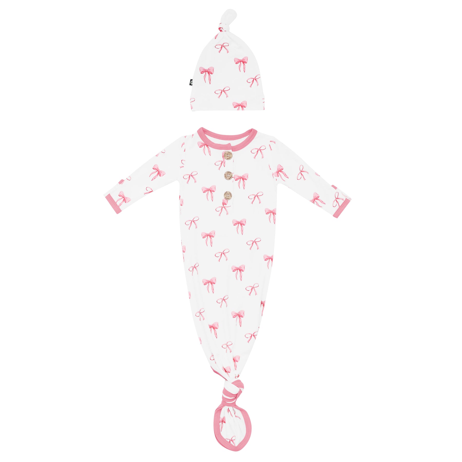 Product photo of the Knotted Gown with Hat Set in Bow