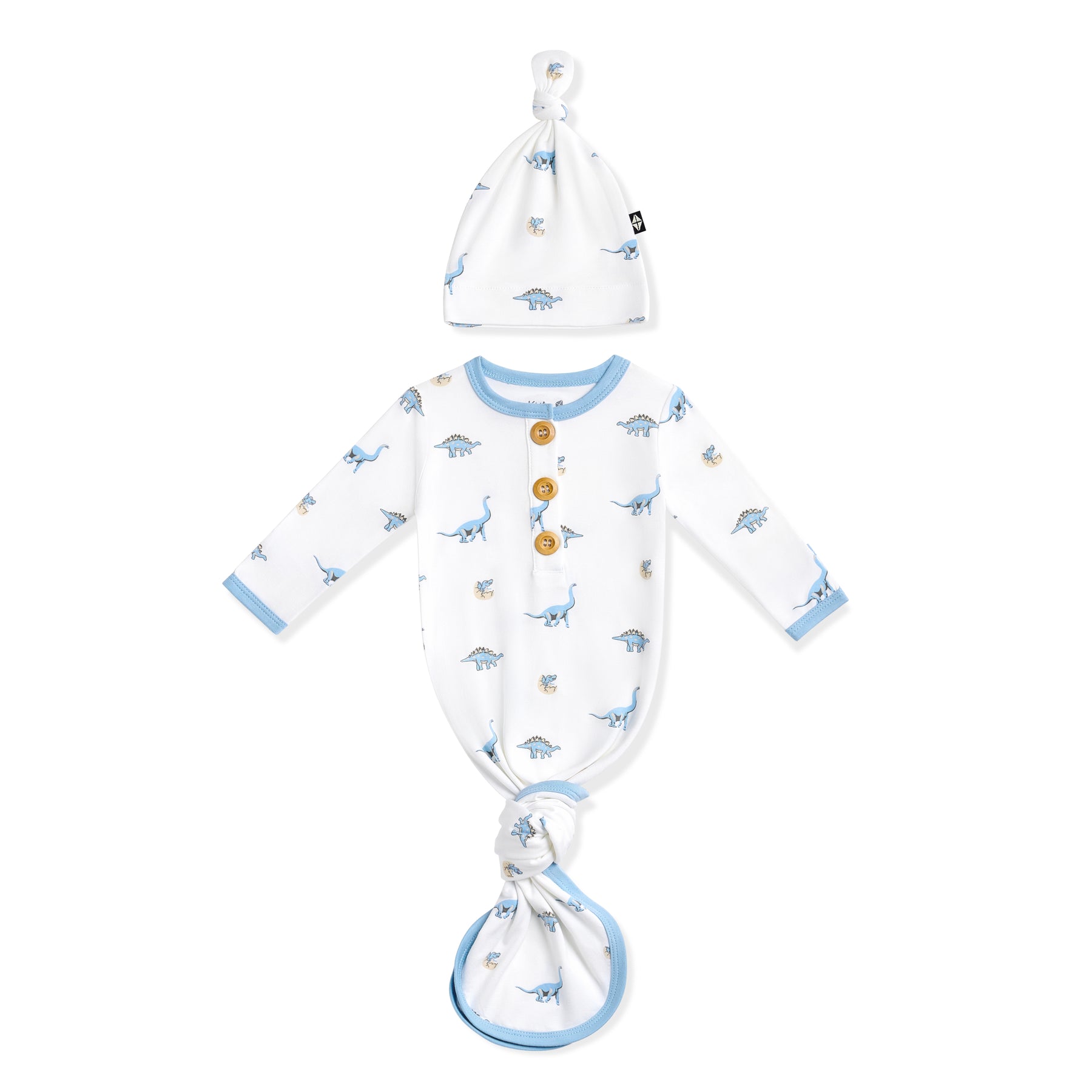 Product photo of the Knotted Gown with Hat Set in Jurassic