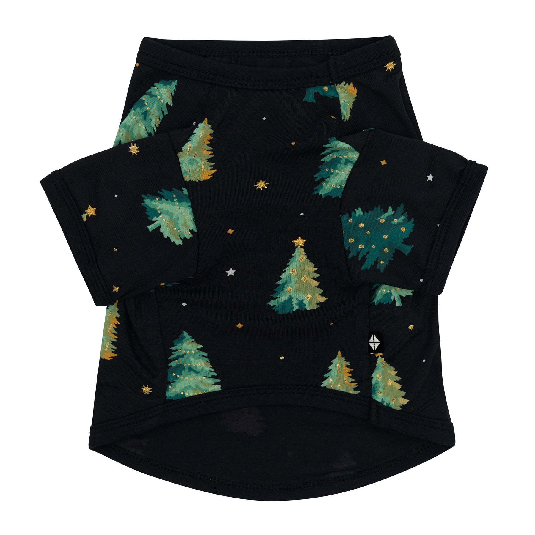 The underside of the Dog Tee in Twinkle Tree showing two leg holes