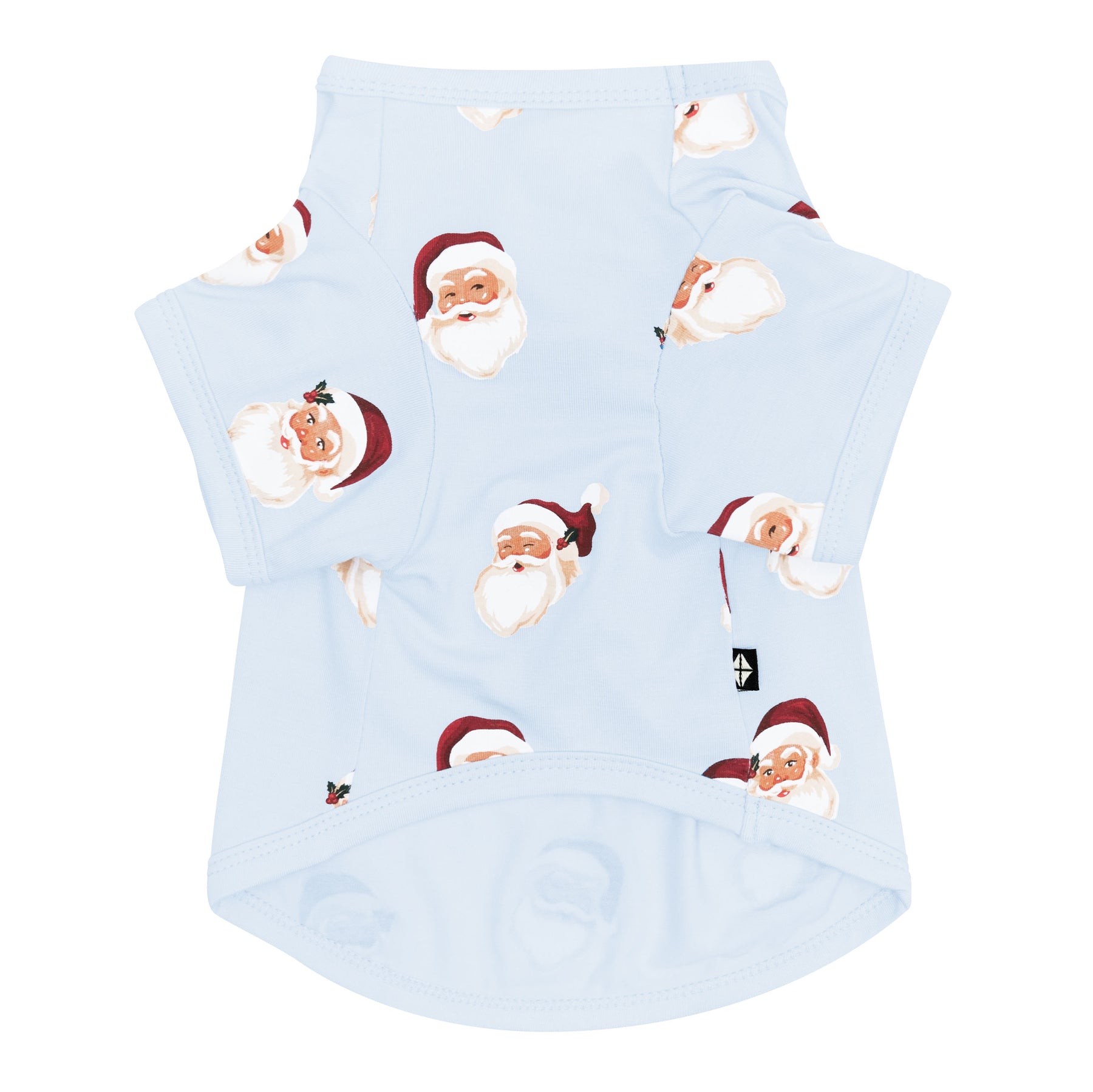 The bottom part of the Dog Tee in Vintage Santa showing the leg holes