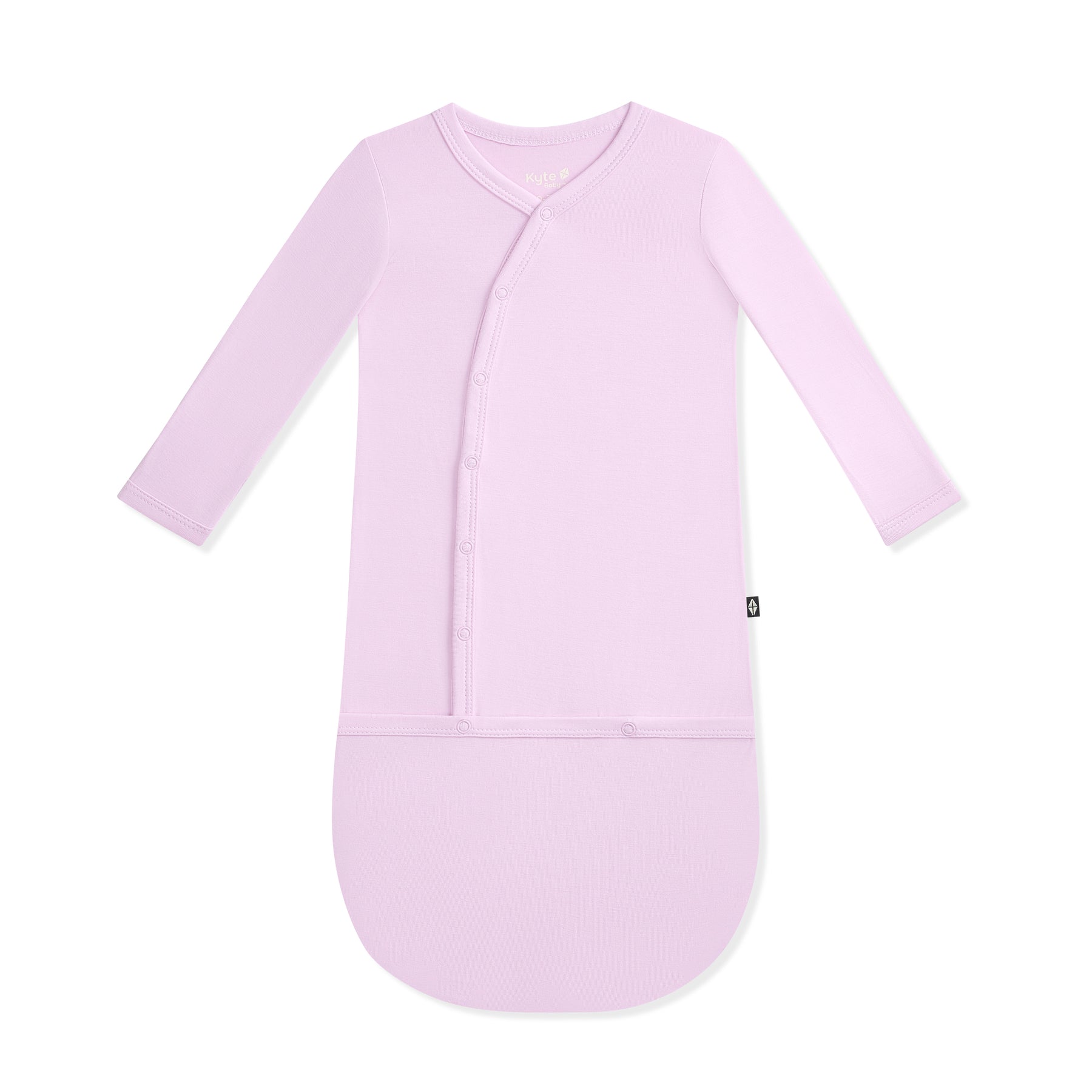 Purple baby bundler on a white background