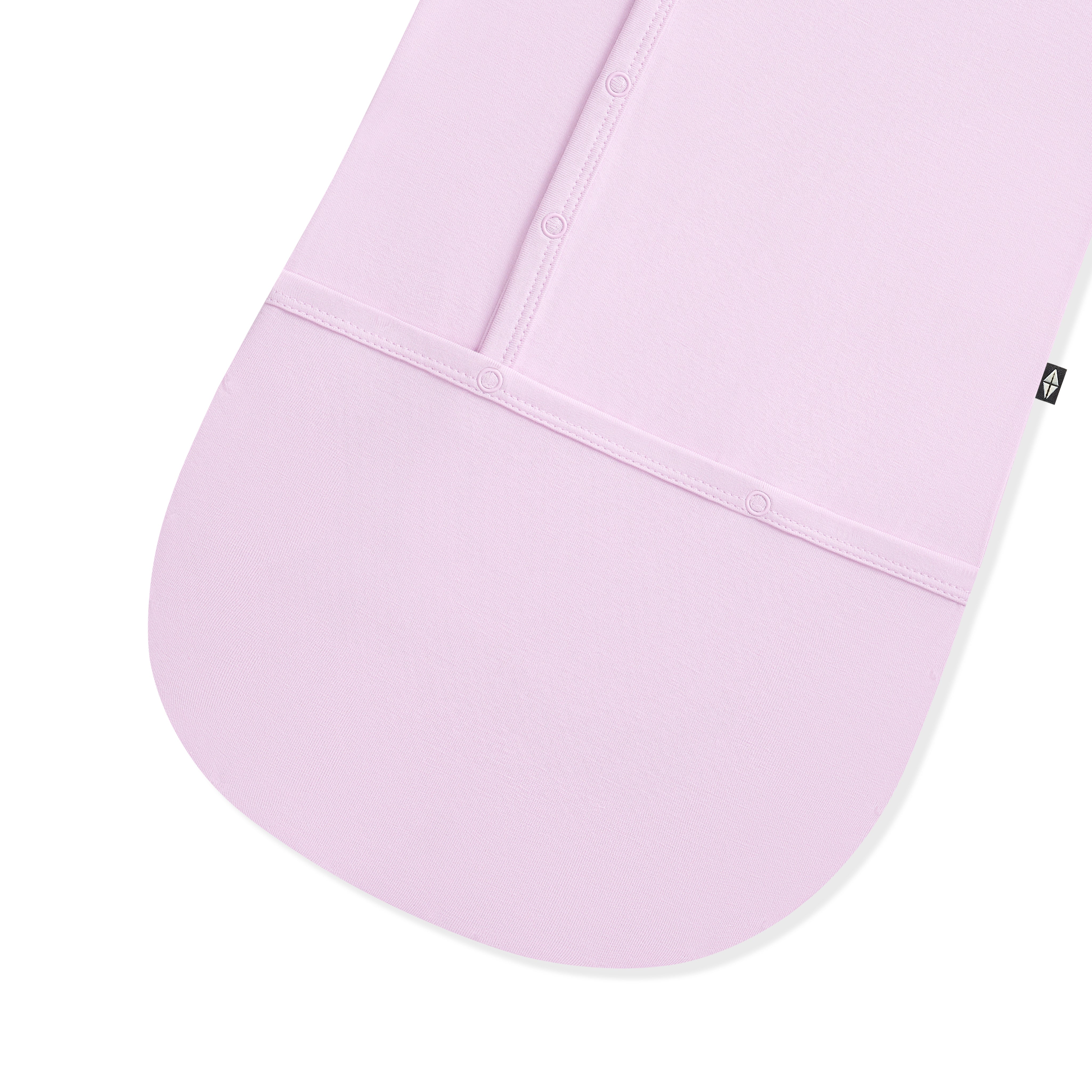 Close-up of a light purple baby bundler on a white background