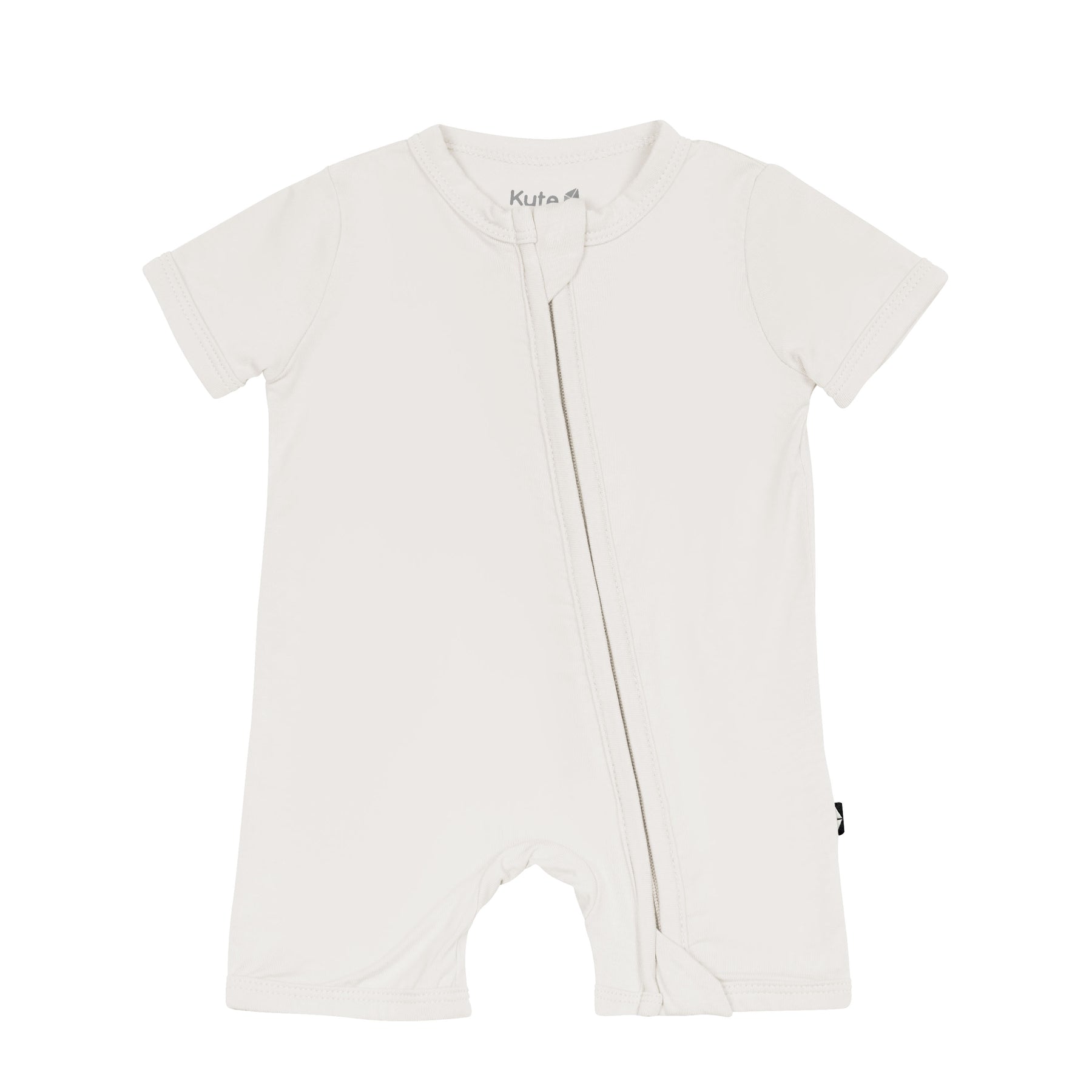 Zippered Shortall Romper in Oat