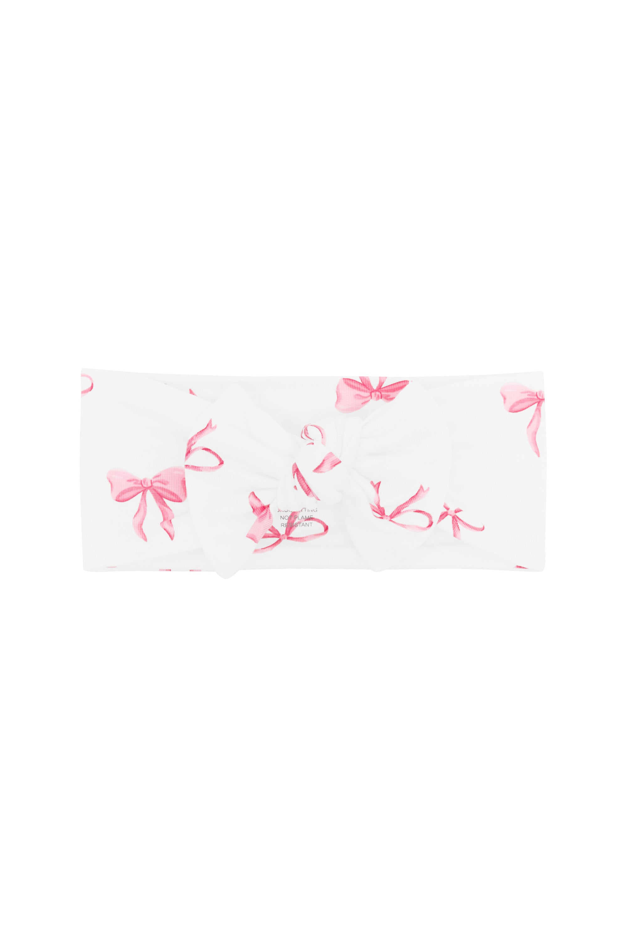 Knotted Bow Headband in Pink Bow Print