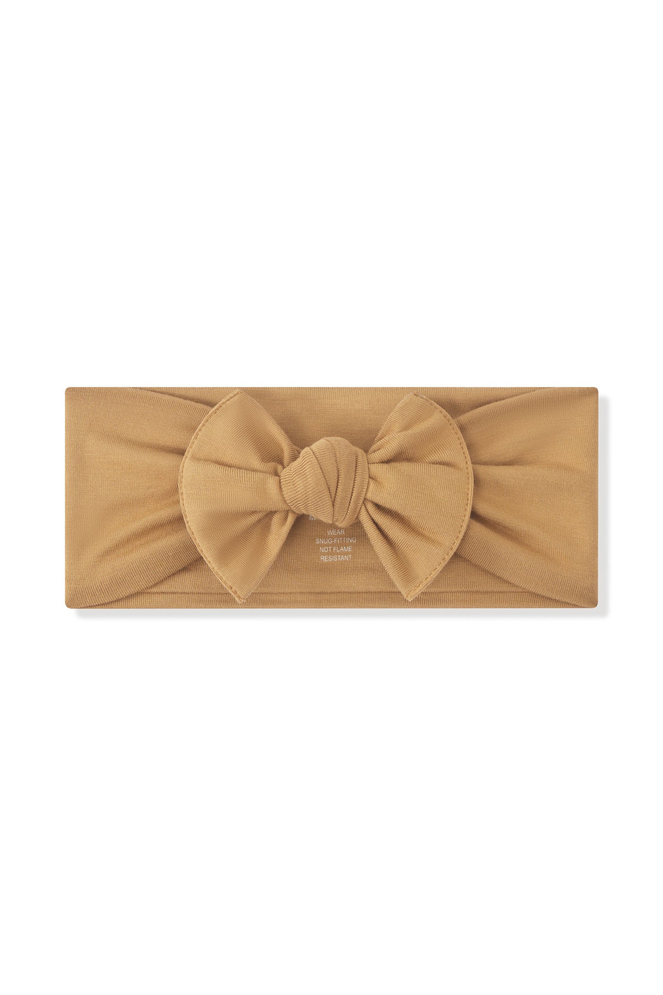 Knotted Bow Headband in Ochre on a white background