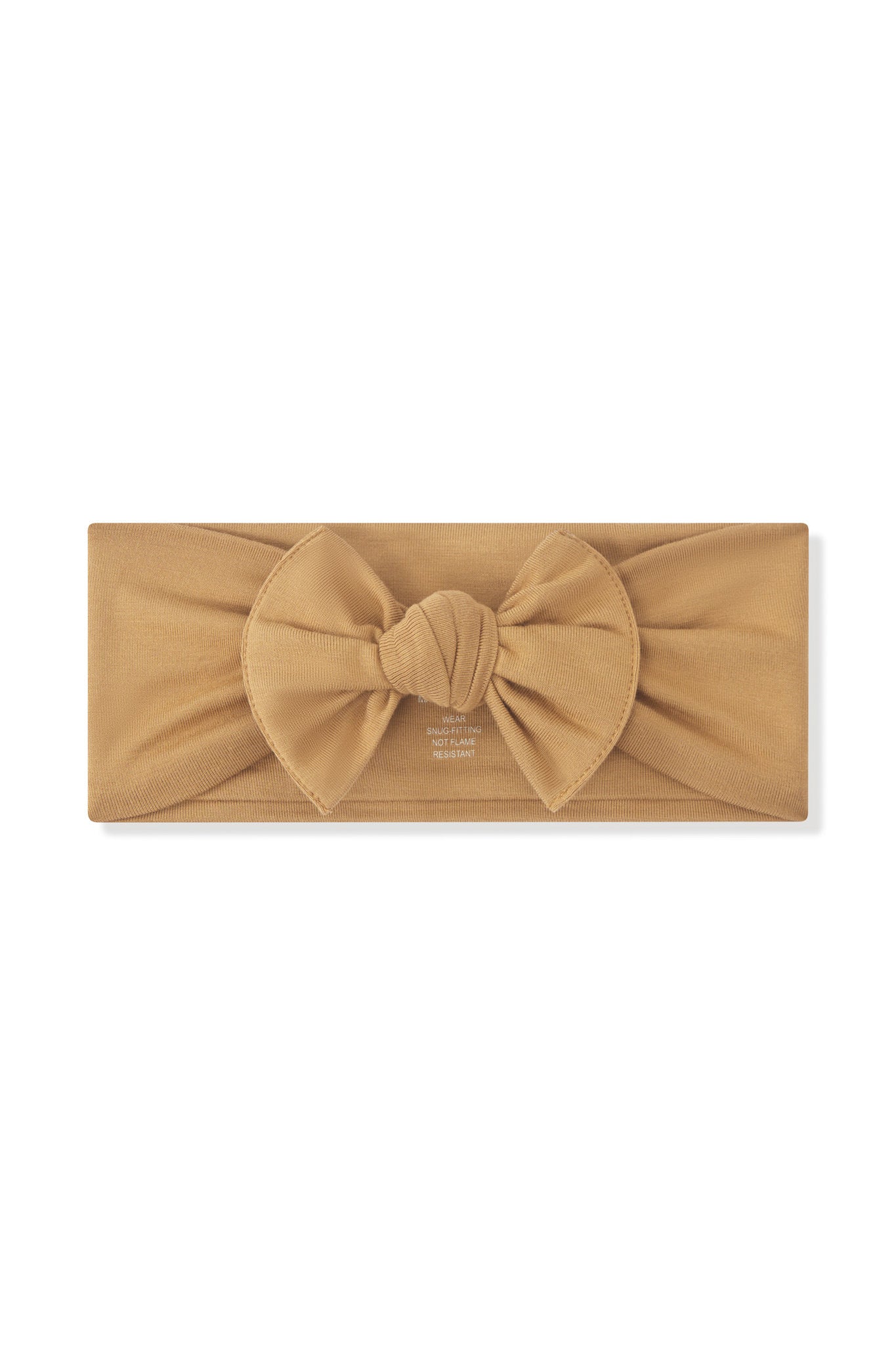 Knotted Bow Headband in Ochre on a white background