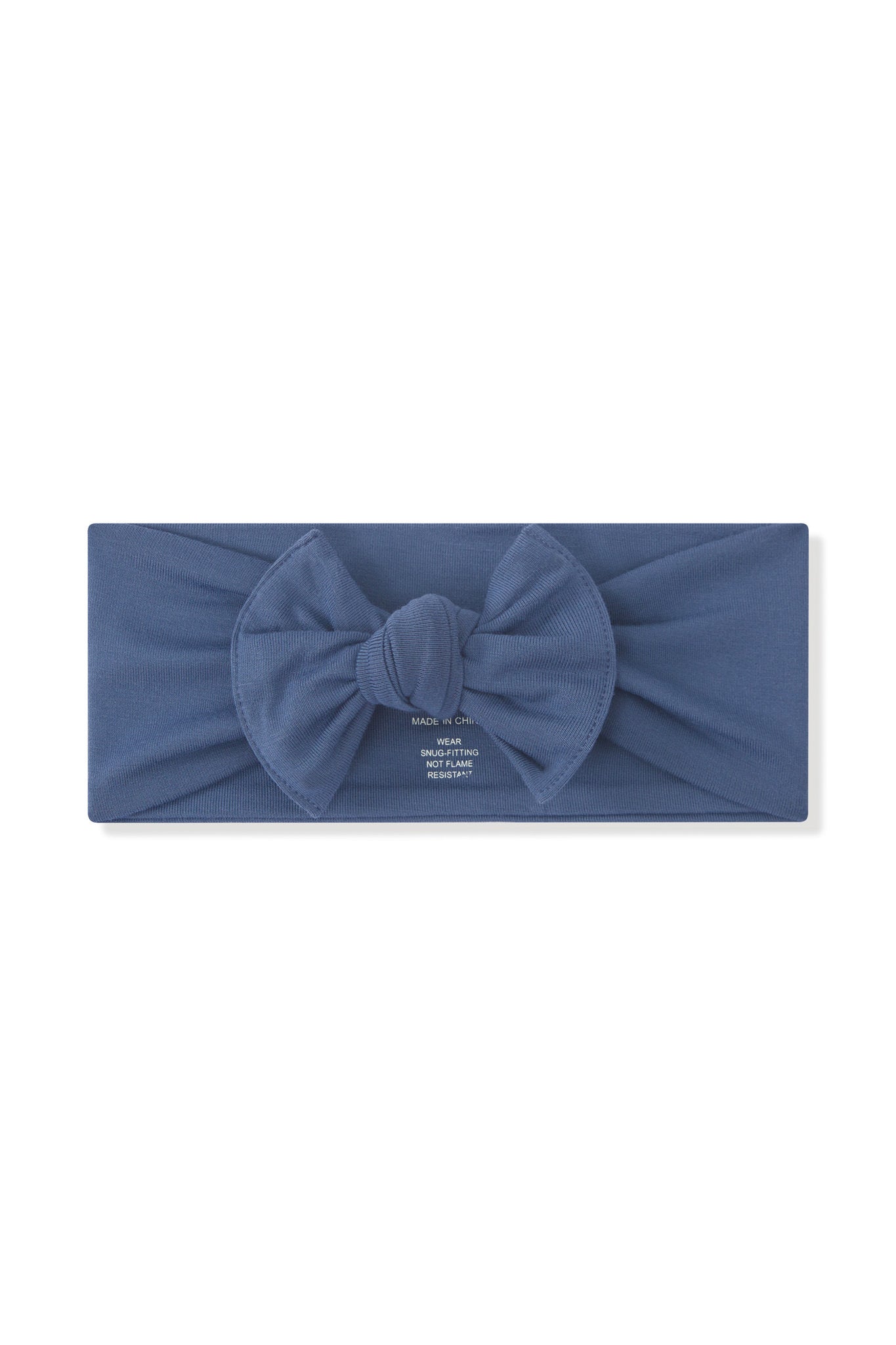Knotted Bow Headband in Oxford on a white background