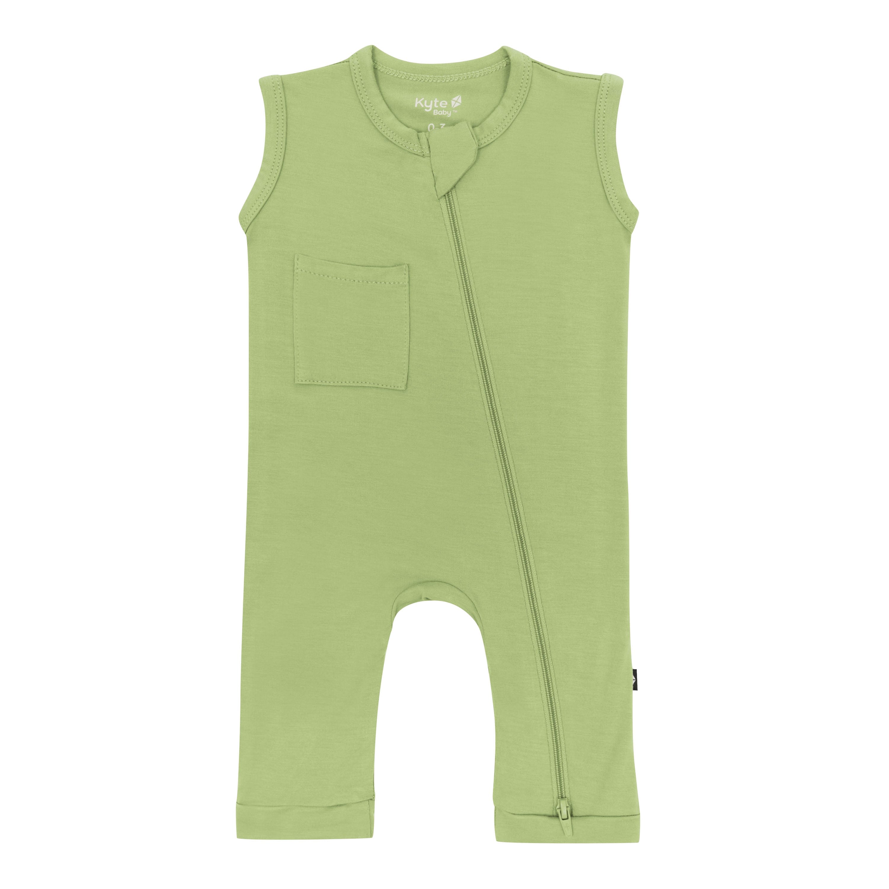 Zippered Sleeveless Romper in Honu