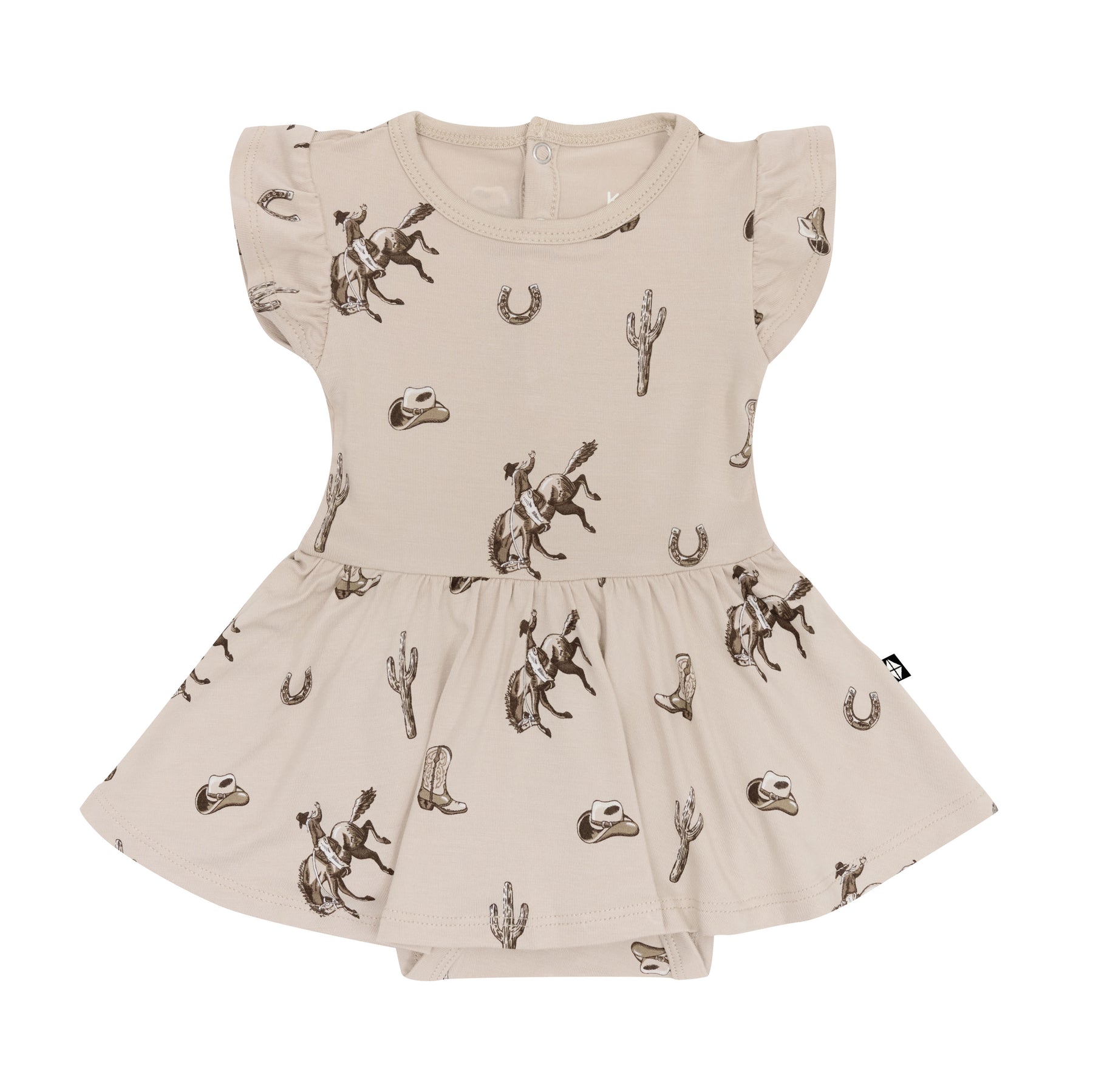 Product photo of the Twirl Bodysuit Dress in Classic Cowboy