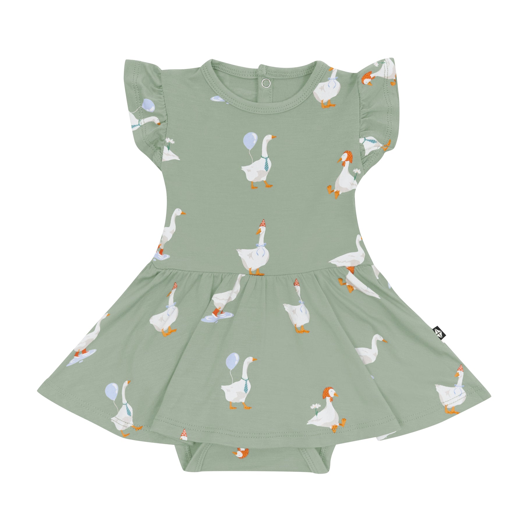 Product photo of the Twirl Bodysuit Dress in Silly Goose