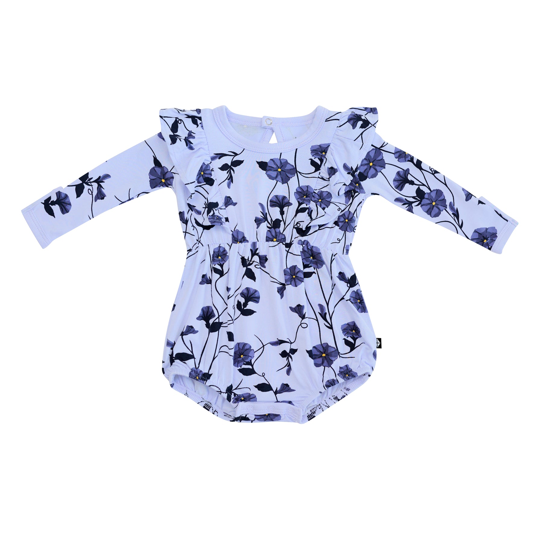 Long Sleeve Bubble Romper in Petunia