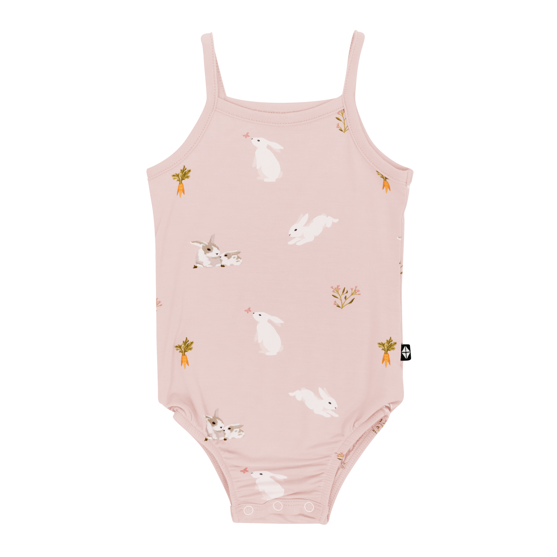 Spaghetti Strap Leotard in Blush Rabbit