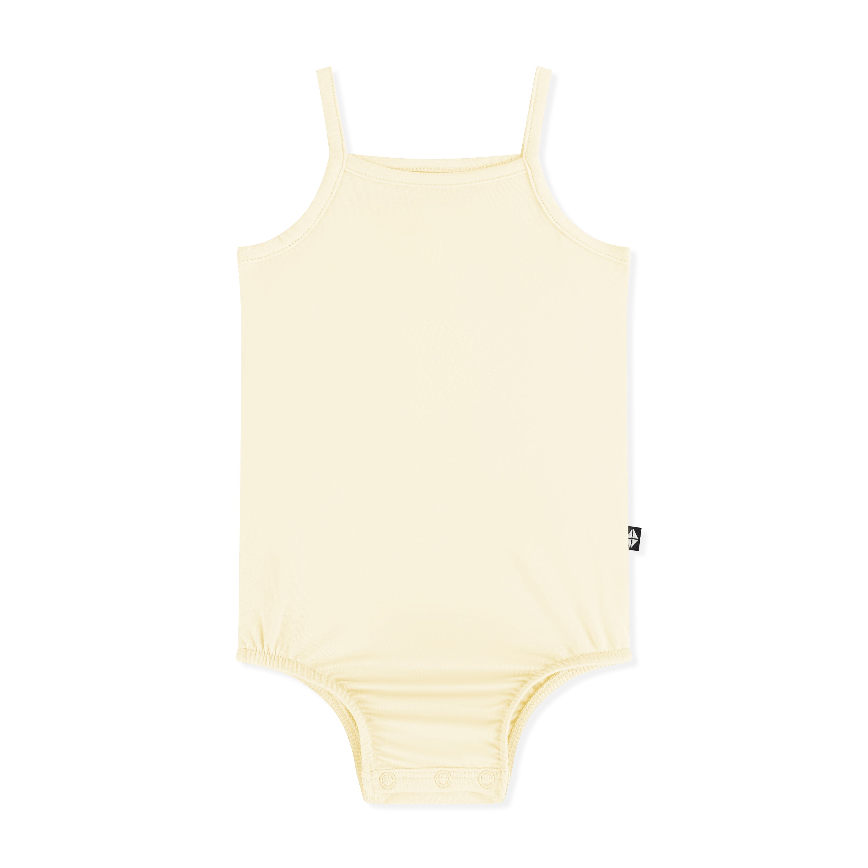 Product photo of the Spaghetti Strap Leotard in Chamomile on a white background