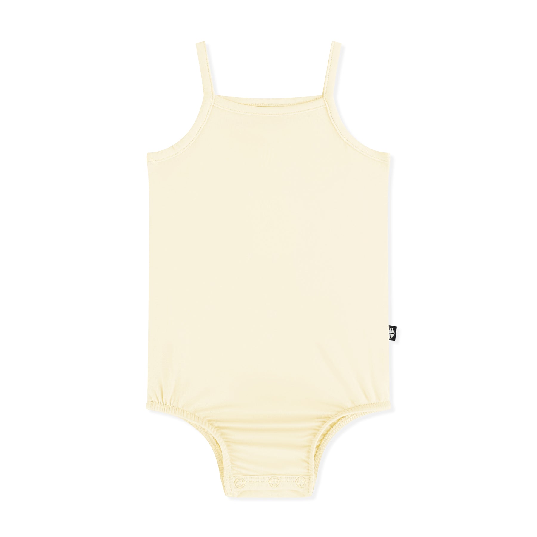 Product photo of the Spaghetti Strap Leotard in Chamomile on a white background