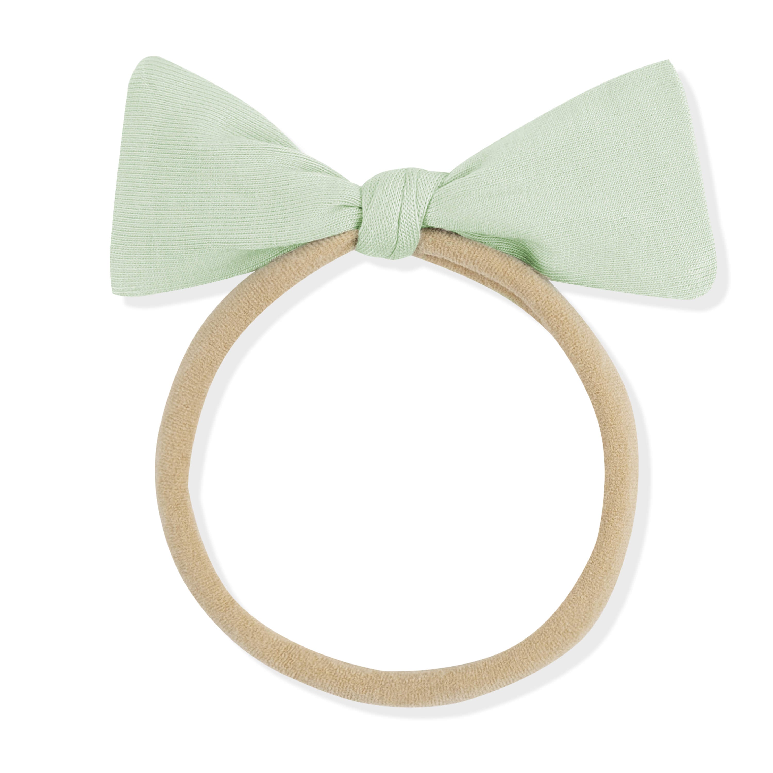 Product photo of the Tiny Nylon Bow in Basil