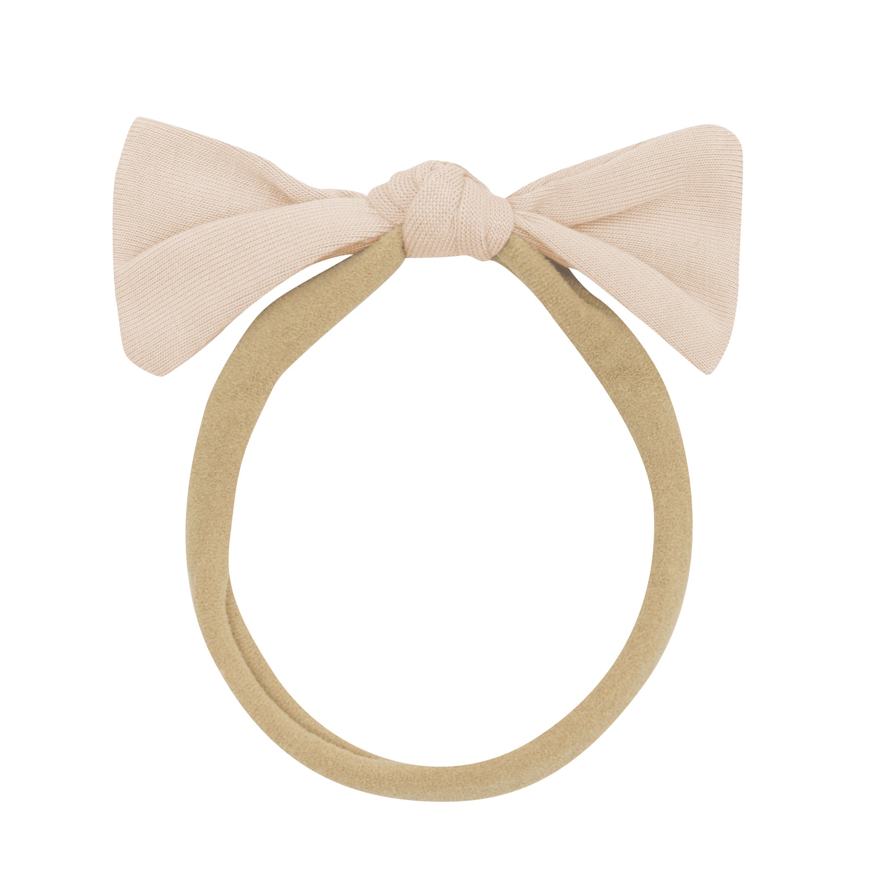 Product photo of the Tiny Nylon Bow in Bisque