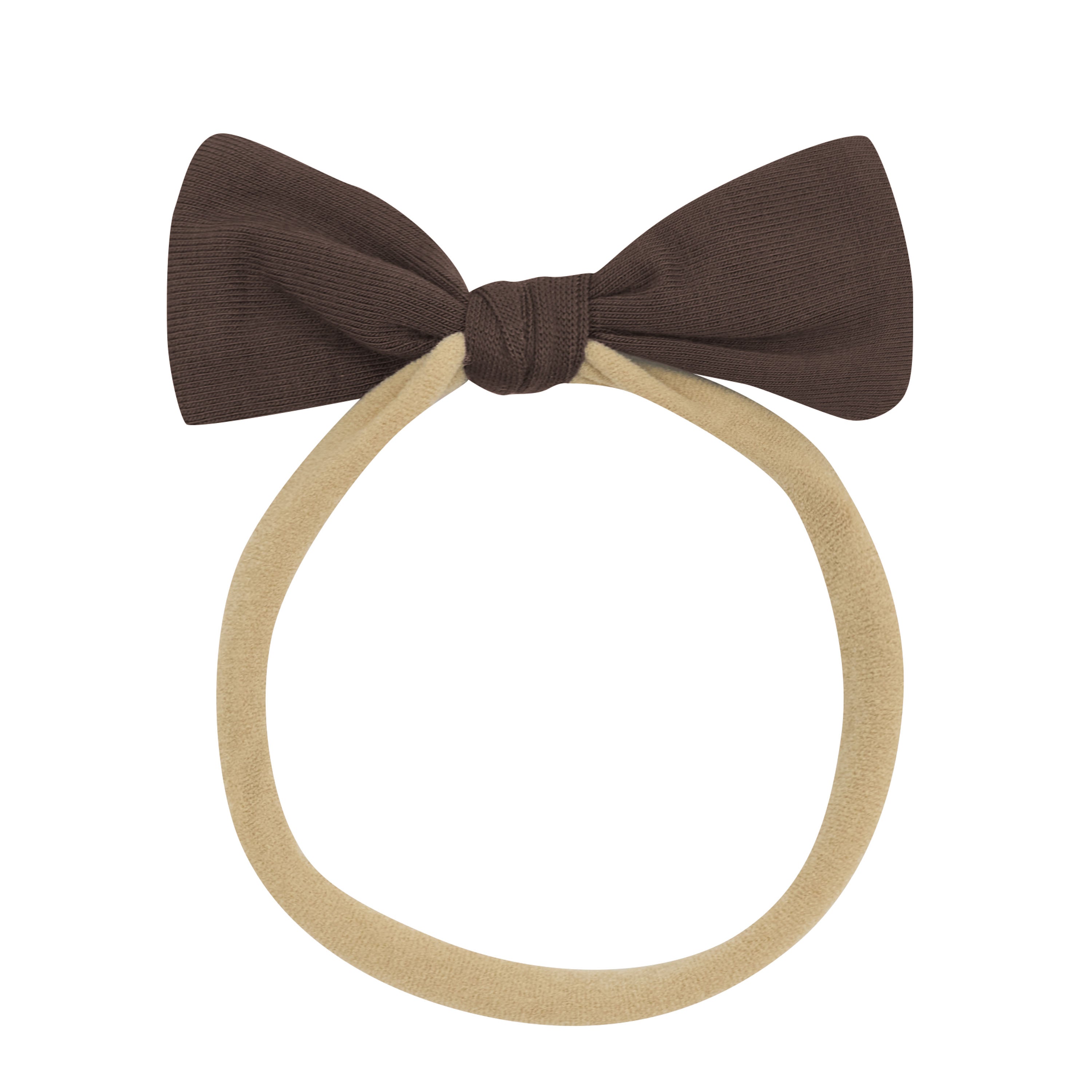 Product photo of the Tiny Nylon Bow in Espresso