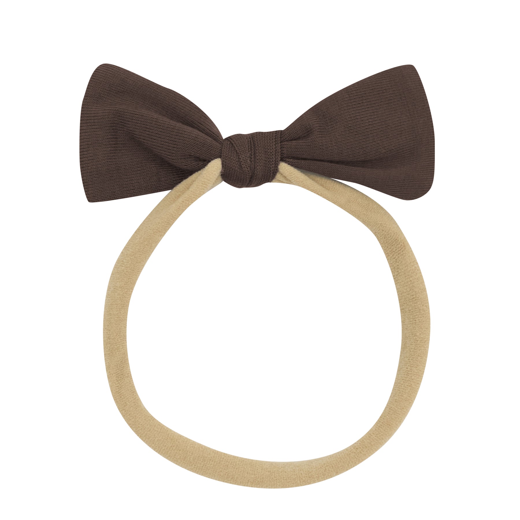 Product photo of the Tiny Nylon Bow in Espresso
